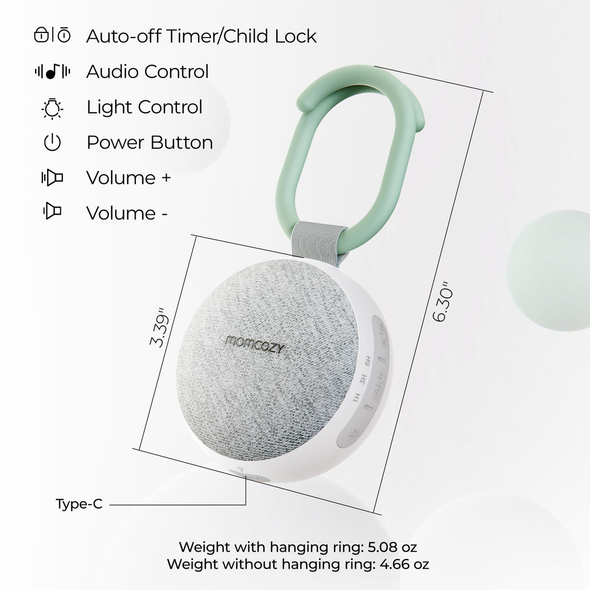 Momcozy Portable Sound Maskin With Night Light