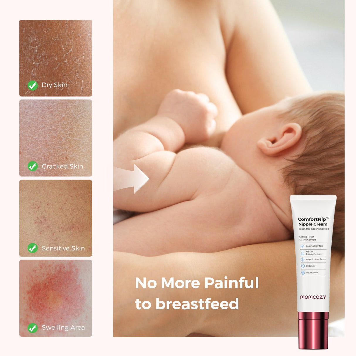 Momcozy 100% Natural Nipple Cream, Vegan Lanolin-free Nipple Butter