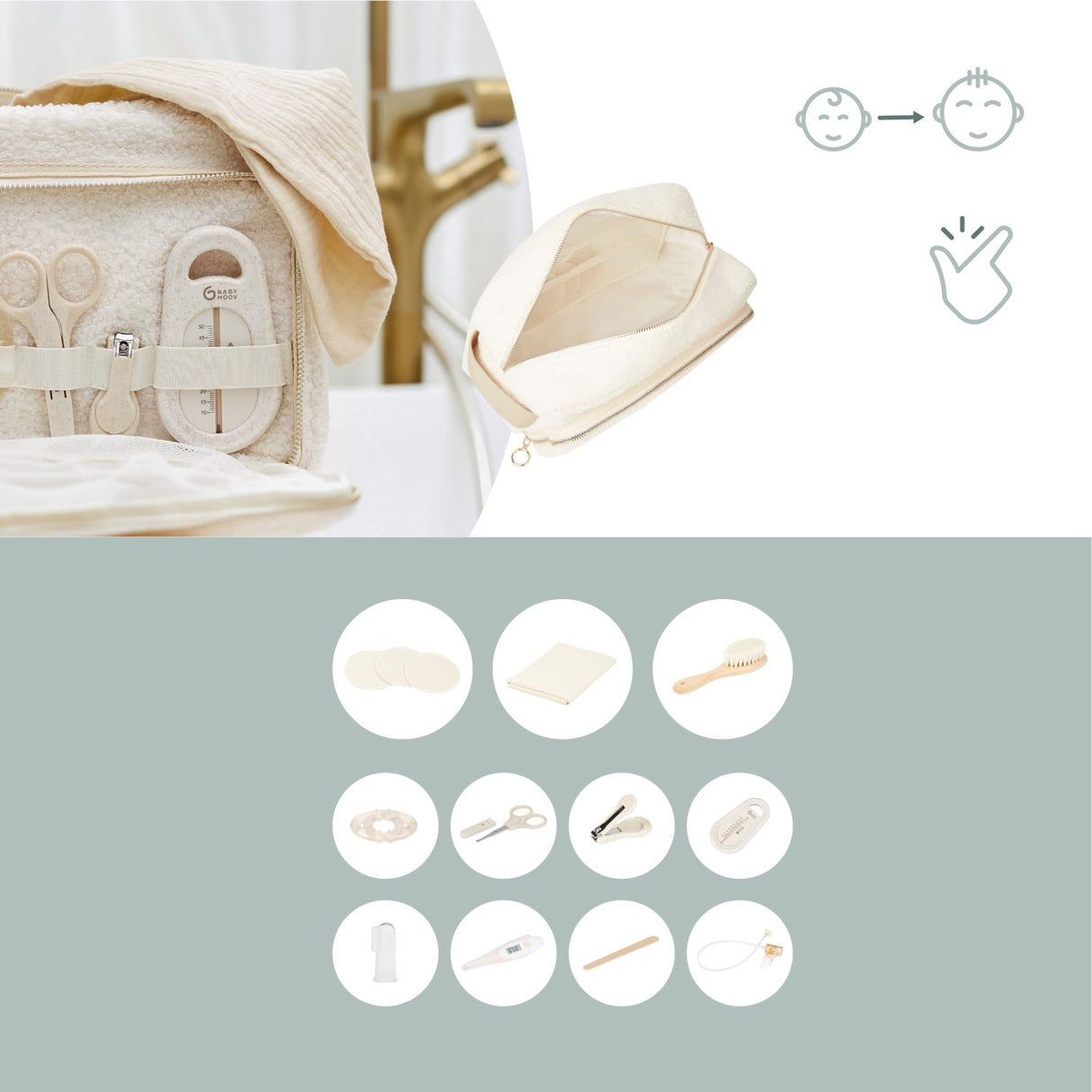 Babymoov Curl White Toiletry Sett