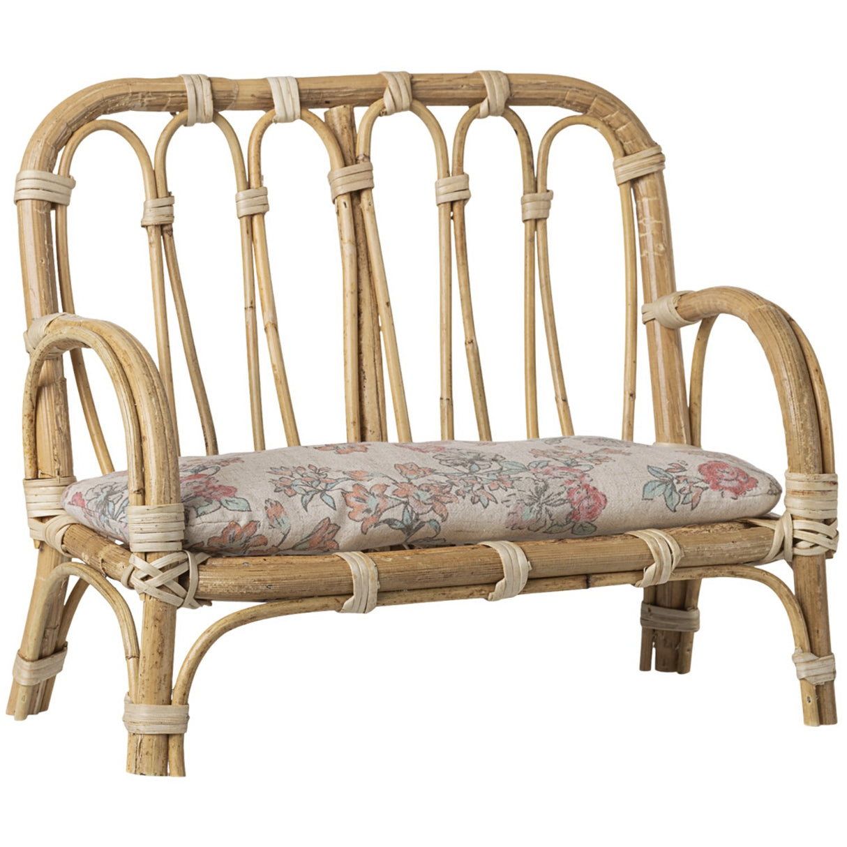 Maileg Rattan Sofa, Stor - Natur