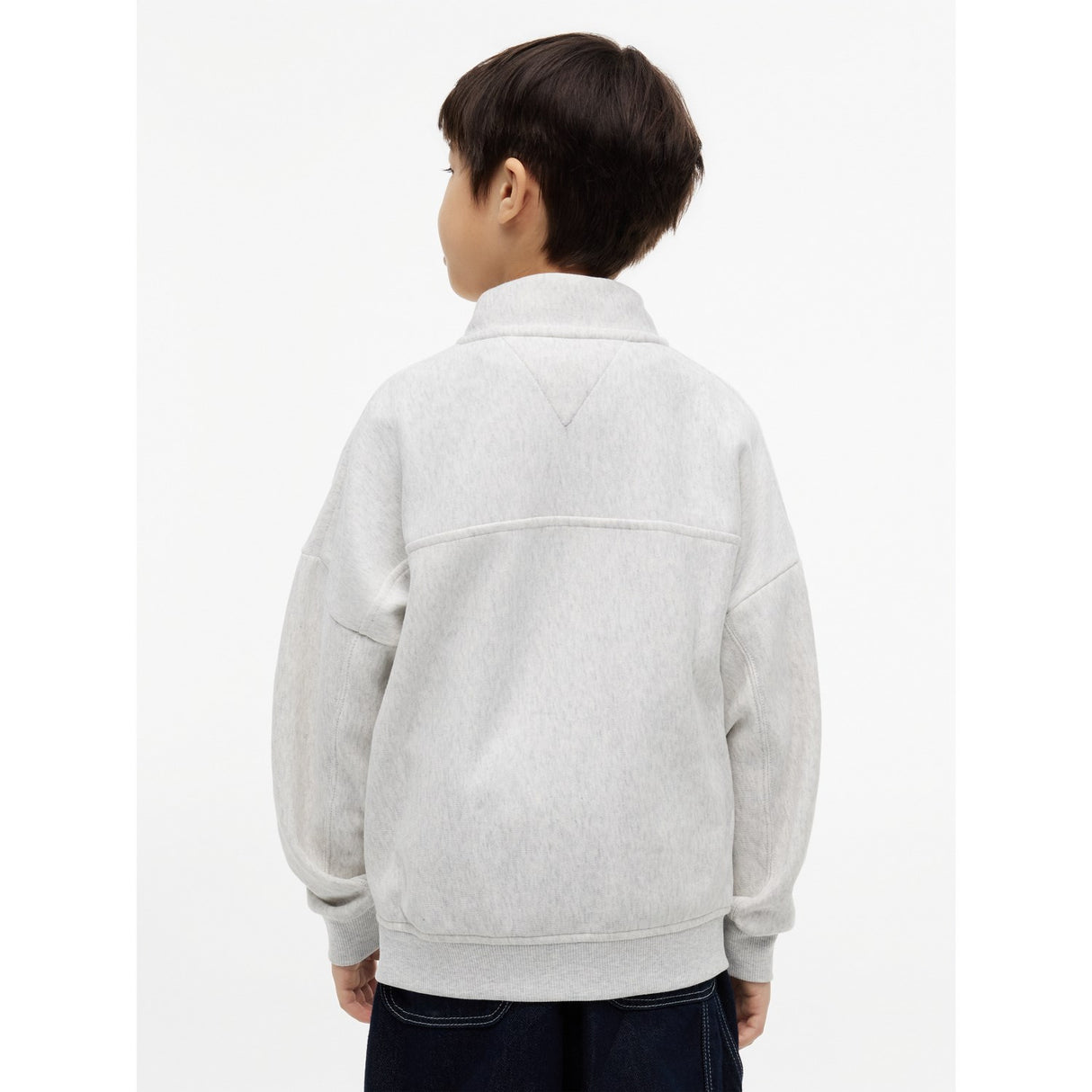 Tommy Hilfiger Light Grey Heather Hilfiger Varsity Zip Collegegenser