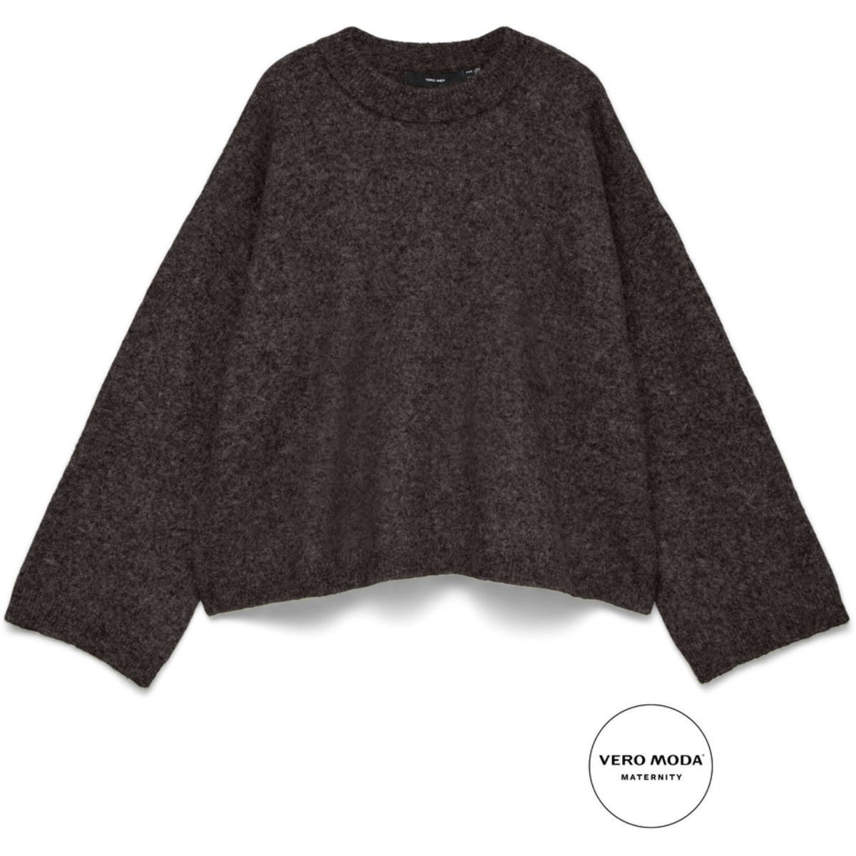 Vero Moda Maternity Chocolate Torte Color 14 Opt-2 Vmmsupreme Ls Loose O-Neck Pullover