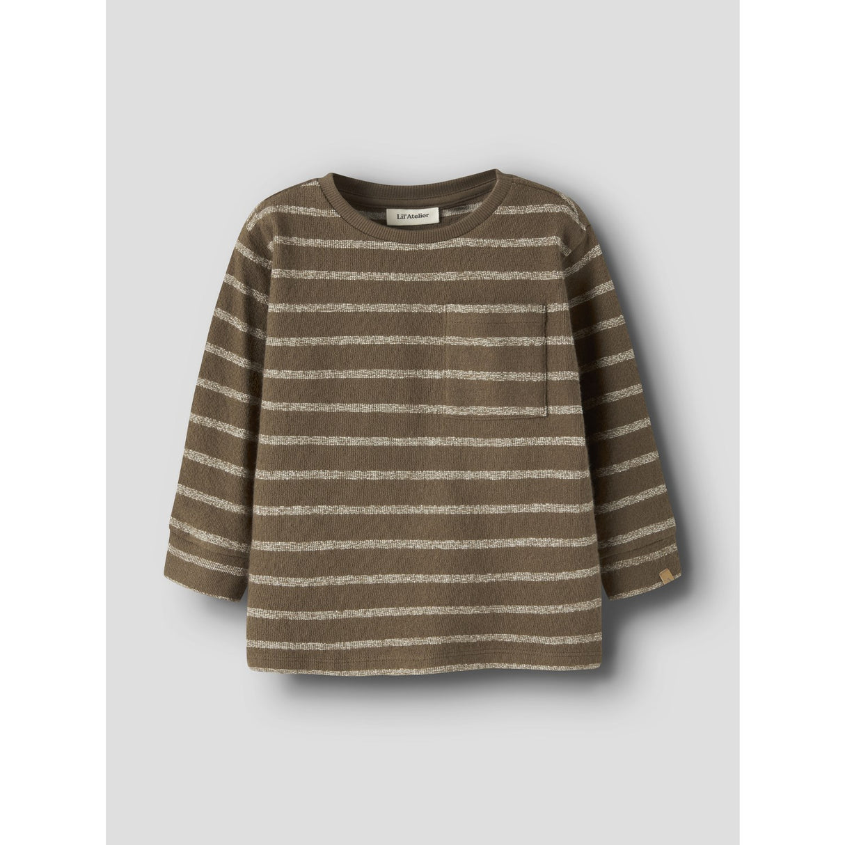 Lil'Atelier Teak Turtledove Nmmoby Ls Loose Topp Lil