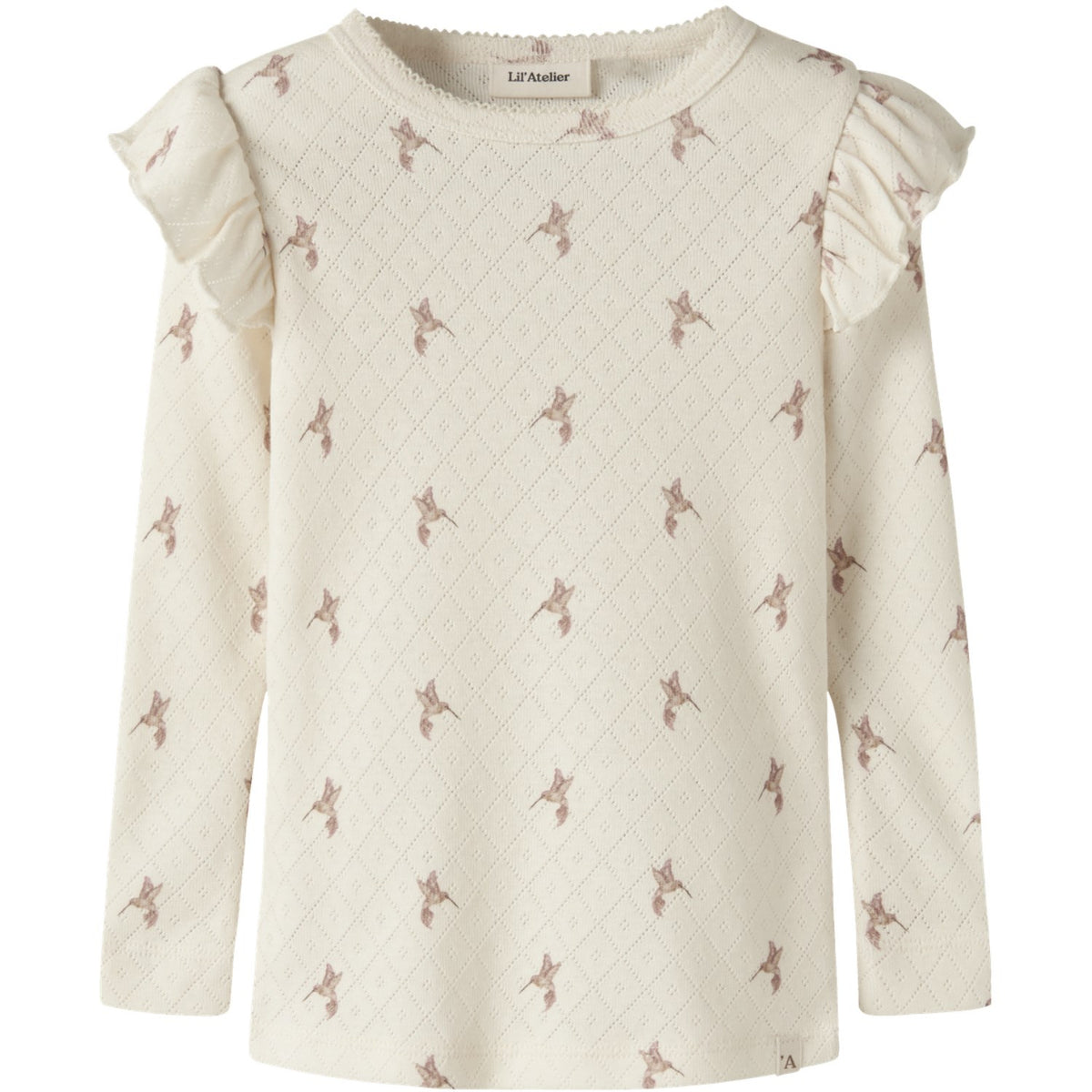 Lil'Atelier Turtledove Bird Nmfrachello Tyl Ls Slim Topp Hea Lil
