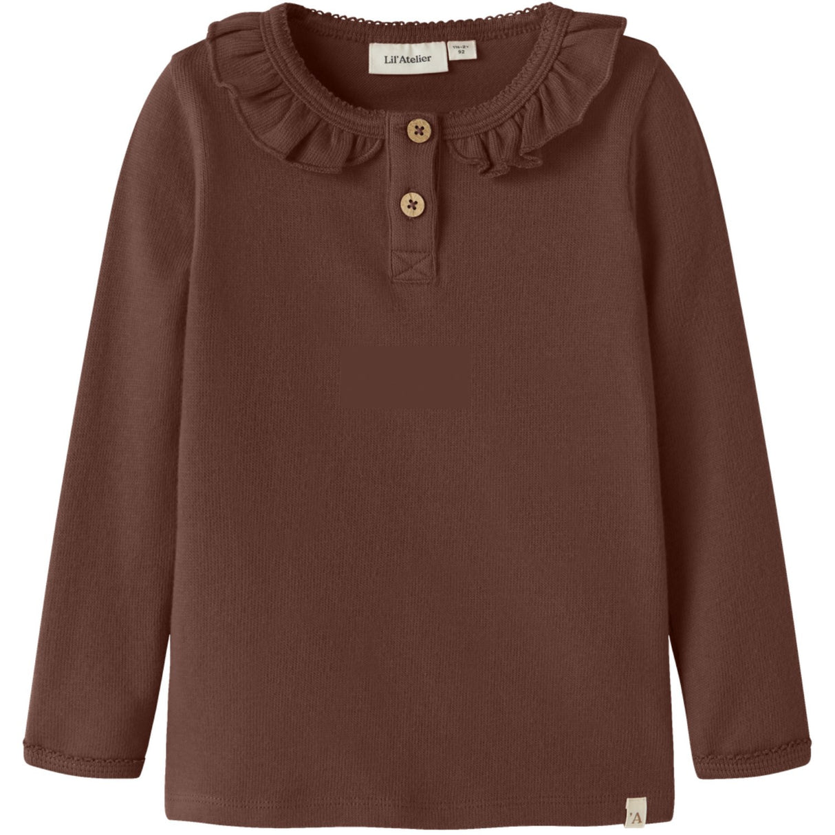 Lil'Atelier Mahogany Nmfthoro Huf Ls Slim Topp Lil
