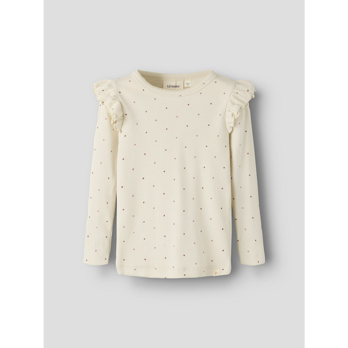 Lil'Atelier Turtledove Dot Nmfgago Kuo Ls Slim Topp Lil