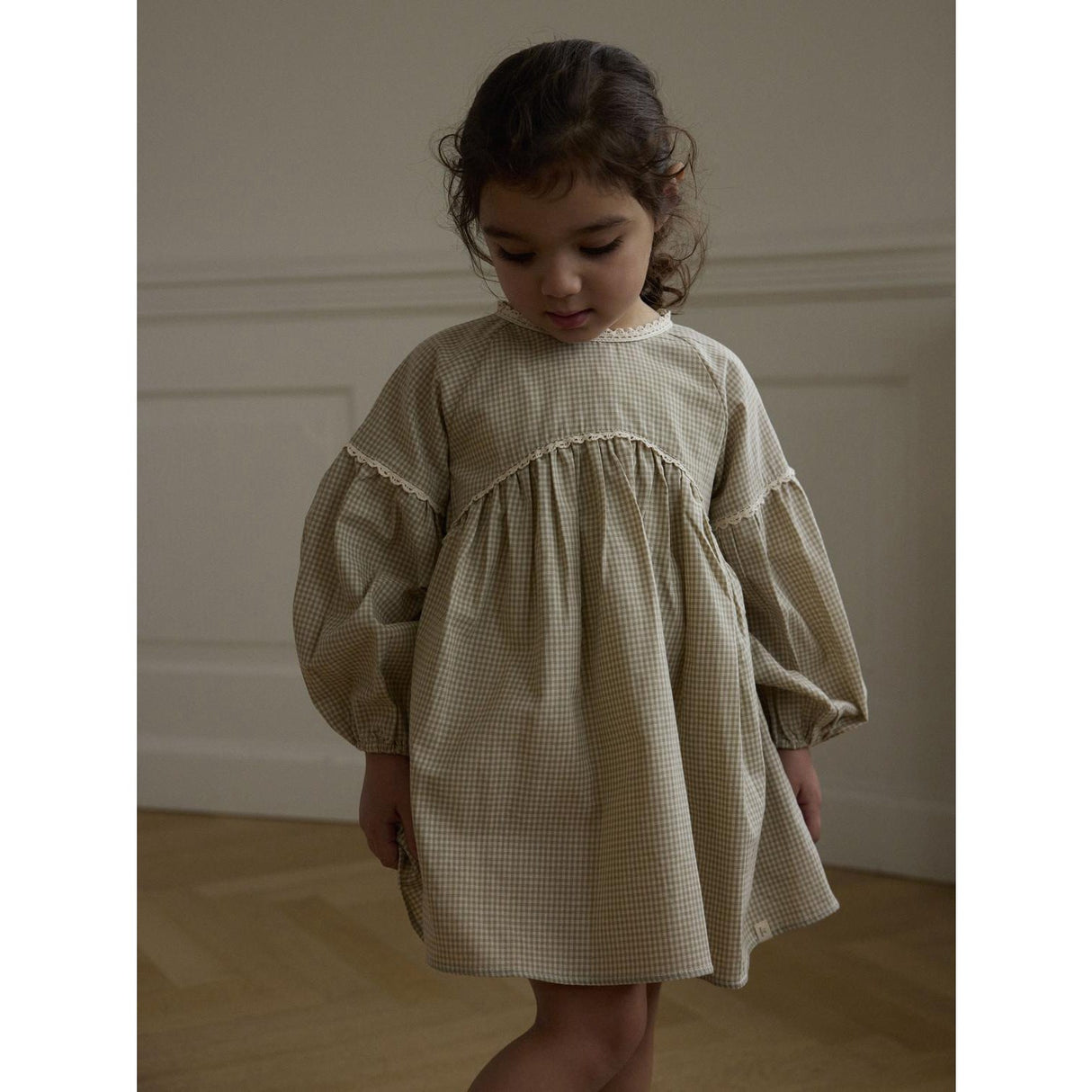 Lil'Atelier Moss Gray Nmfoleno Ls Loose Kjole Lil