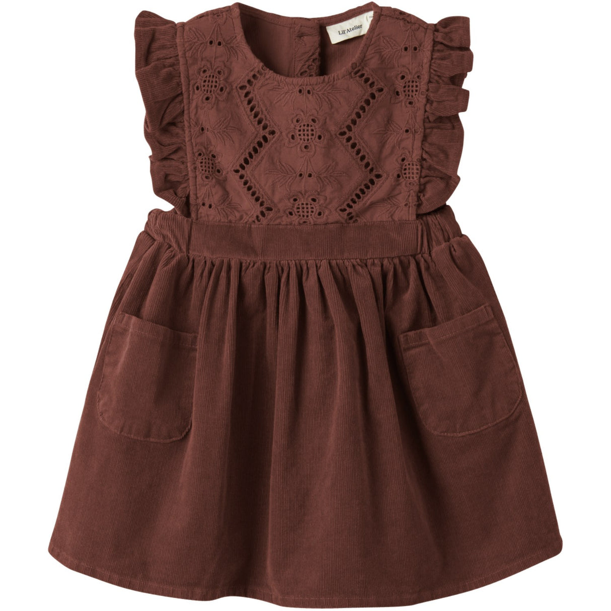 Lil'Atelier Mahogany Nmfonellas Cord Kjole 1146-Hc Lil
