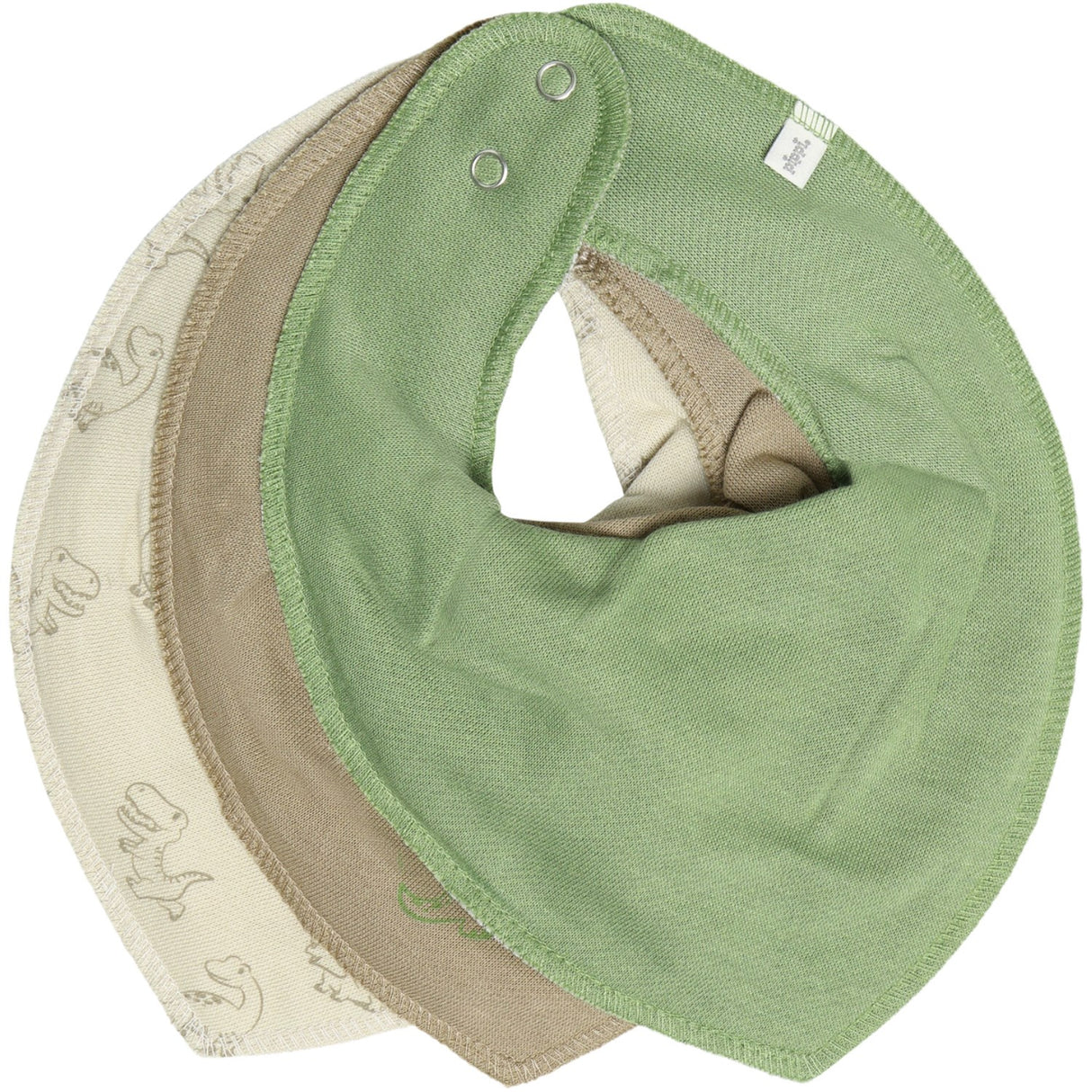 Pippi Silver Mink Bandana Smekke Boy -Aop (3-Pack)