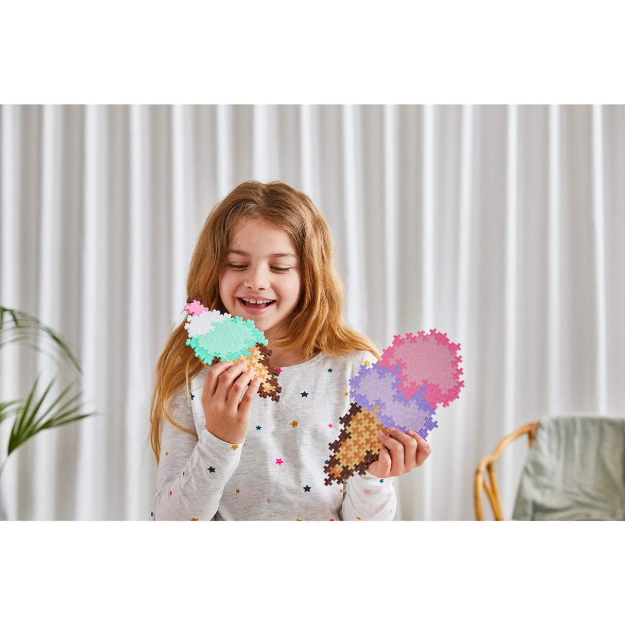 Plus-Plus Puslespill By Number Ice Cream Cones 250pcs