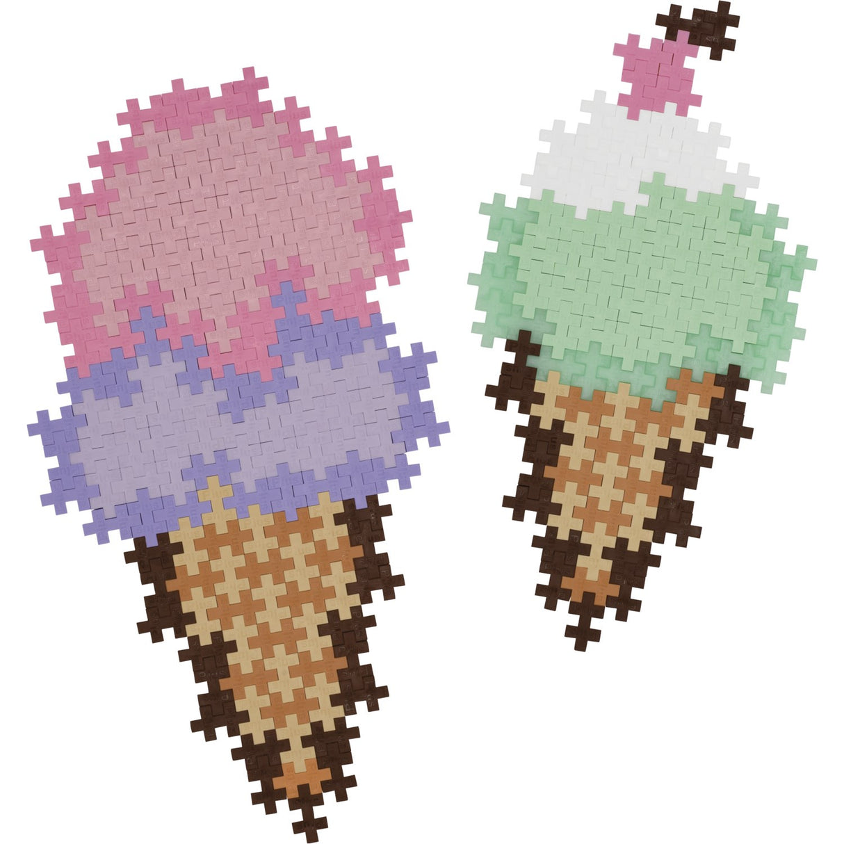 Plus-Plus Puslespill By Number Ice Cream Cones 250pcs