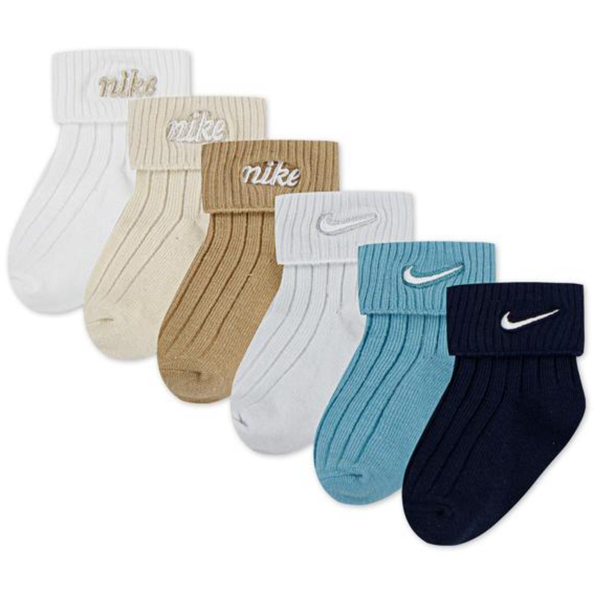 NIKE Sail 6-Pakke Rib Turncuff Inf Strømpe