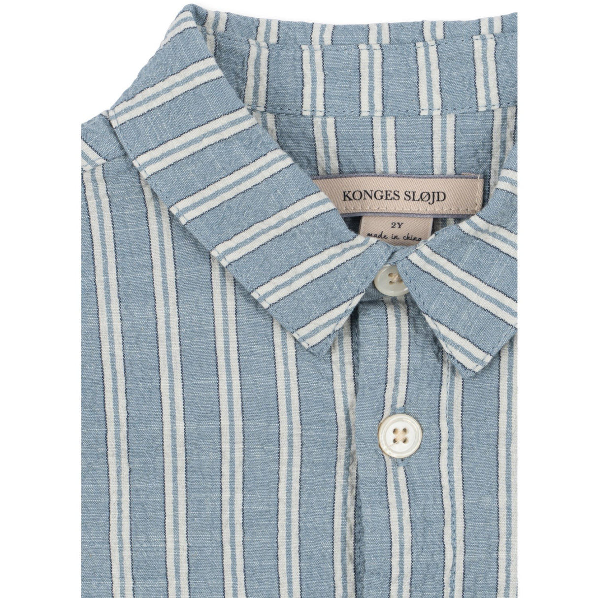 Konges Sløjd Trio Bleu Stripe Elliot Ss Skjorte Gots