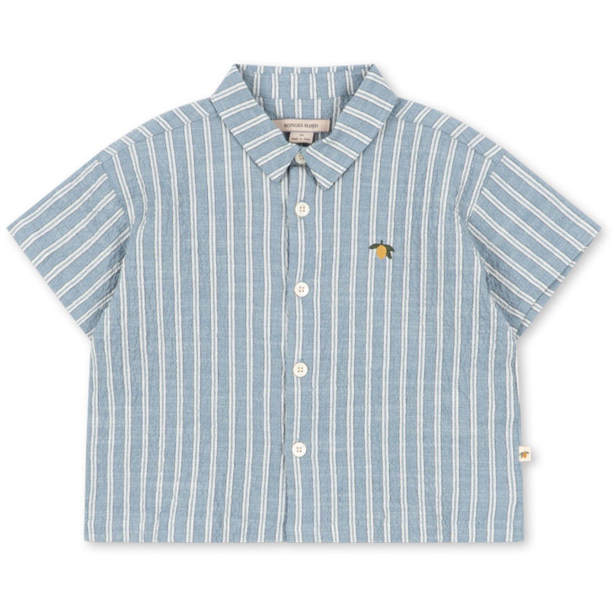 Konges Sløjd Trio Bleu Stripe Elliot Ss Skjorte Gots