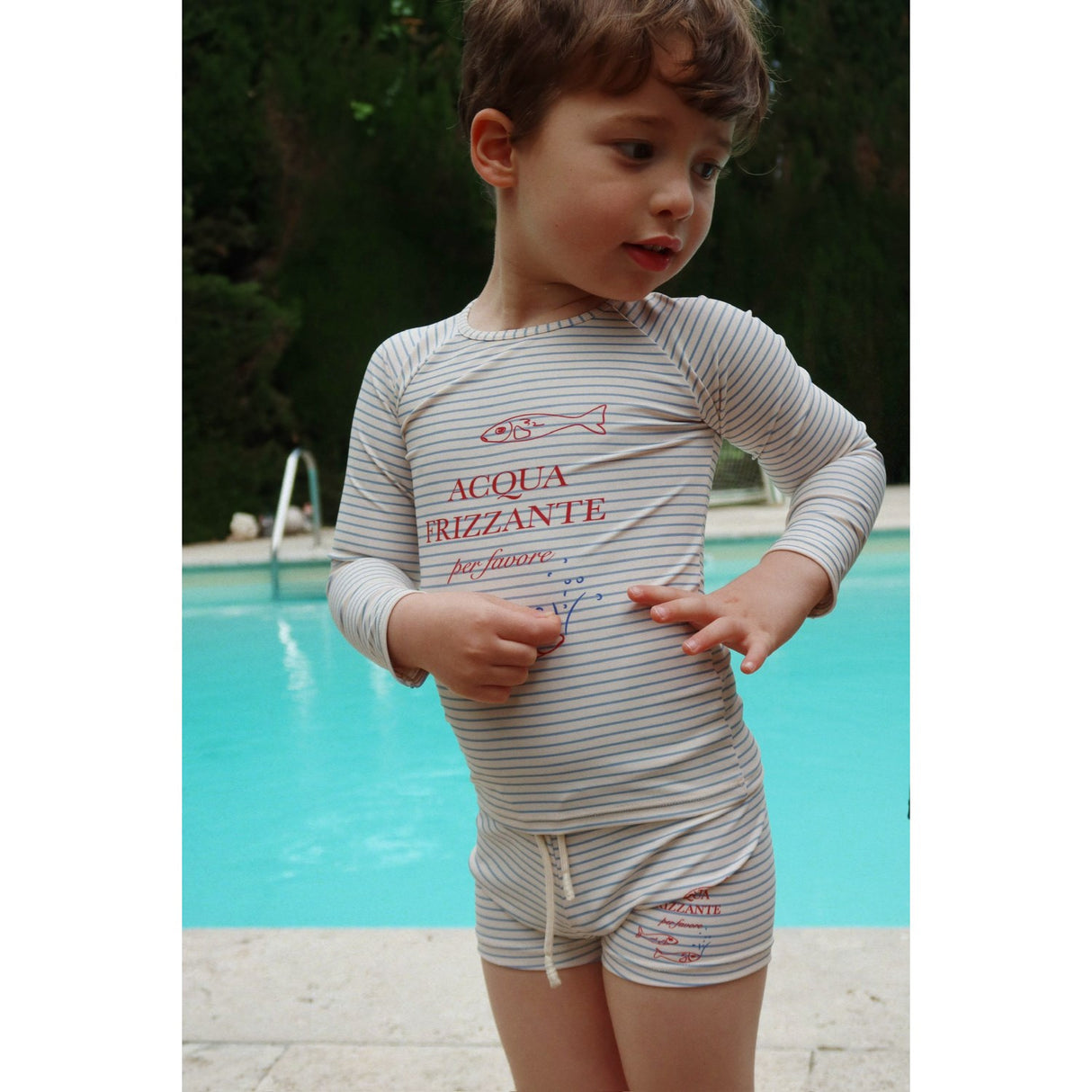 Konges Sløjd Stripe Bluie Aster Swim Bluse Grs