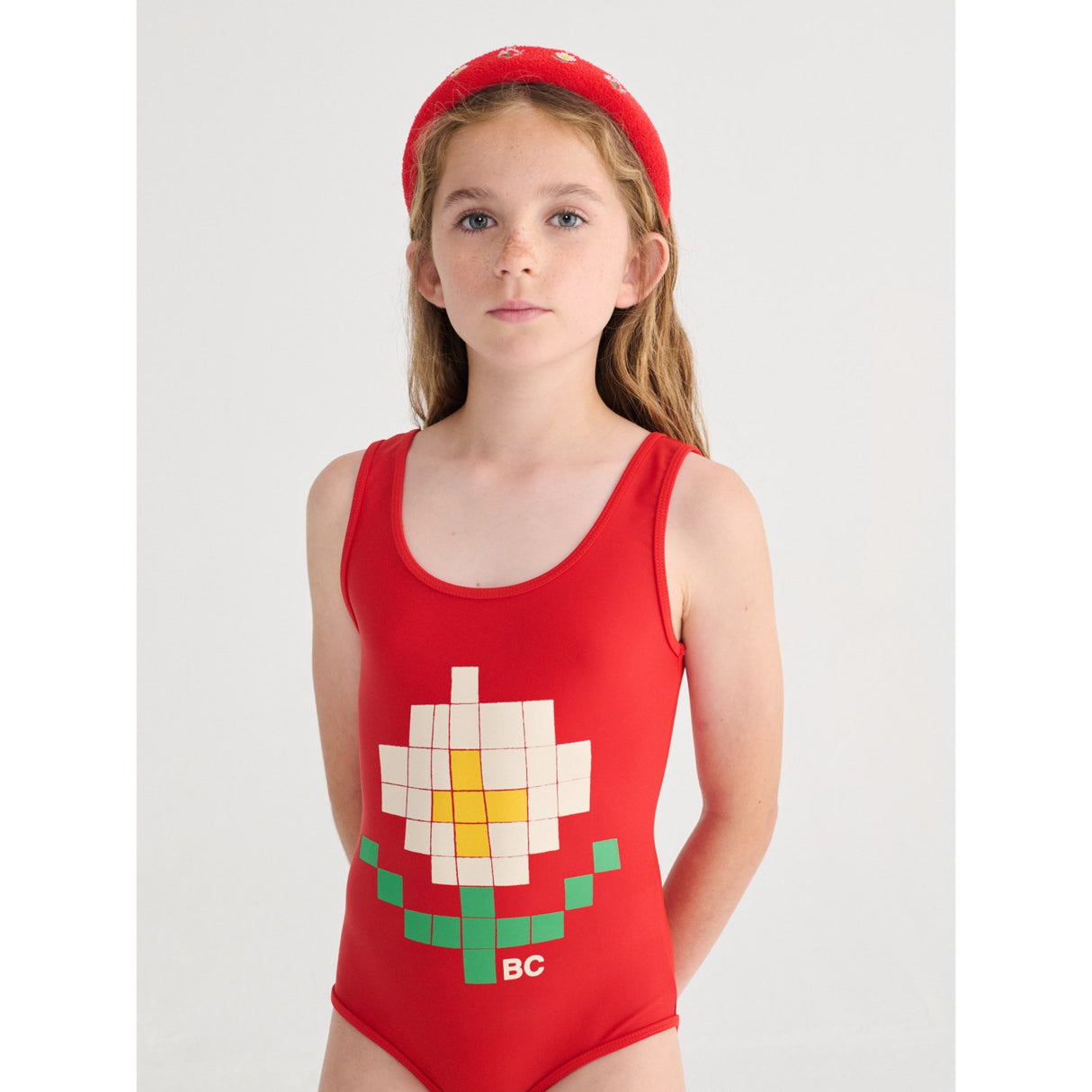 Bobo Choses Red Pixel Daisy Badedrakt
