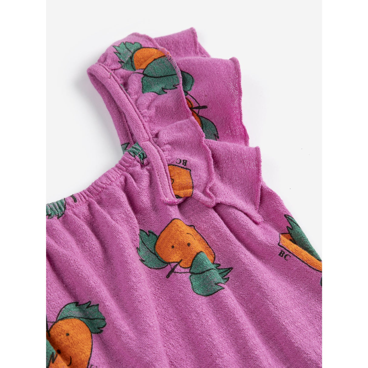 Bobo Choses Purple Tangerine All Over Ruffled Kjole