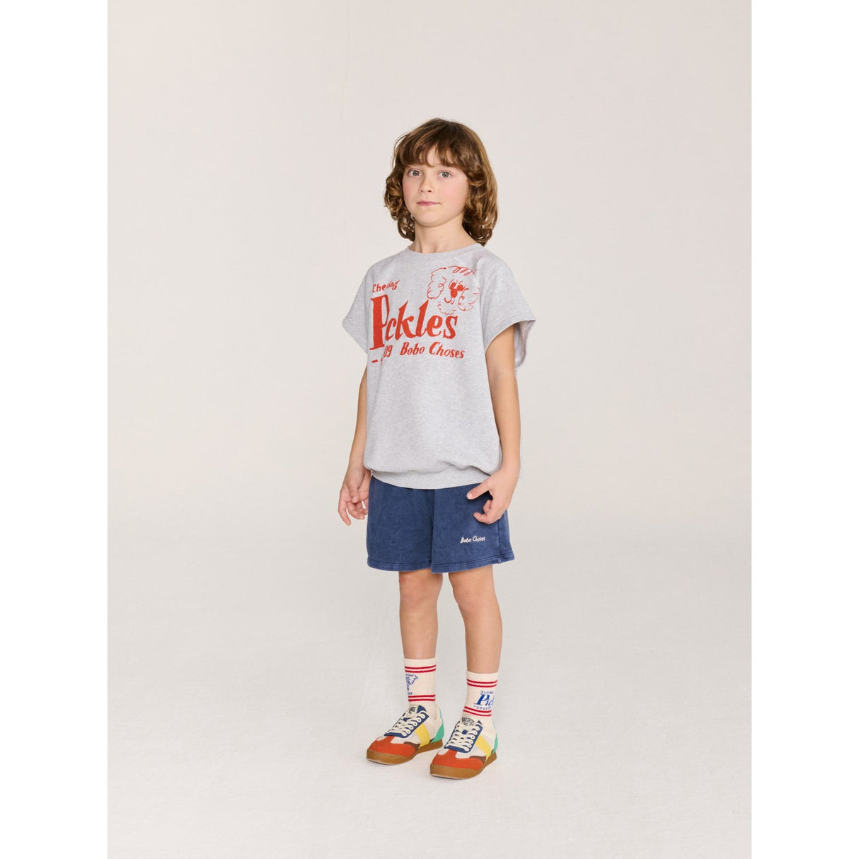 Bobo Choses Heather Grey Pickles The Dog Sleeveless Collegegenser