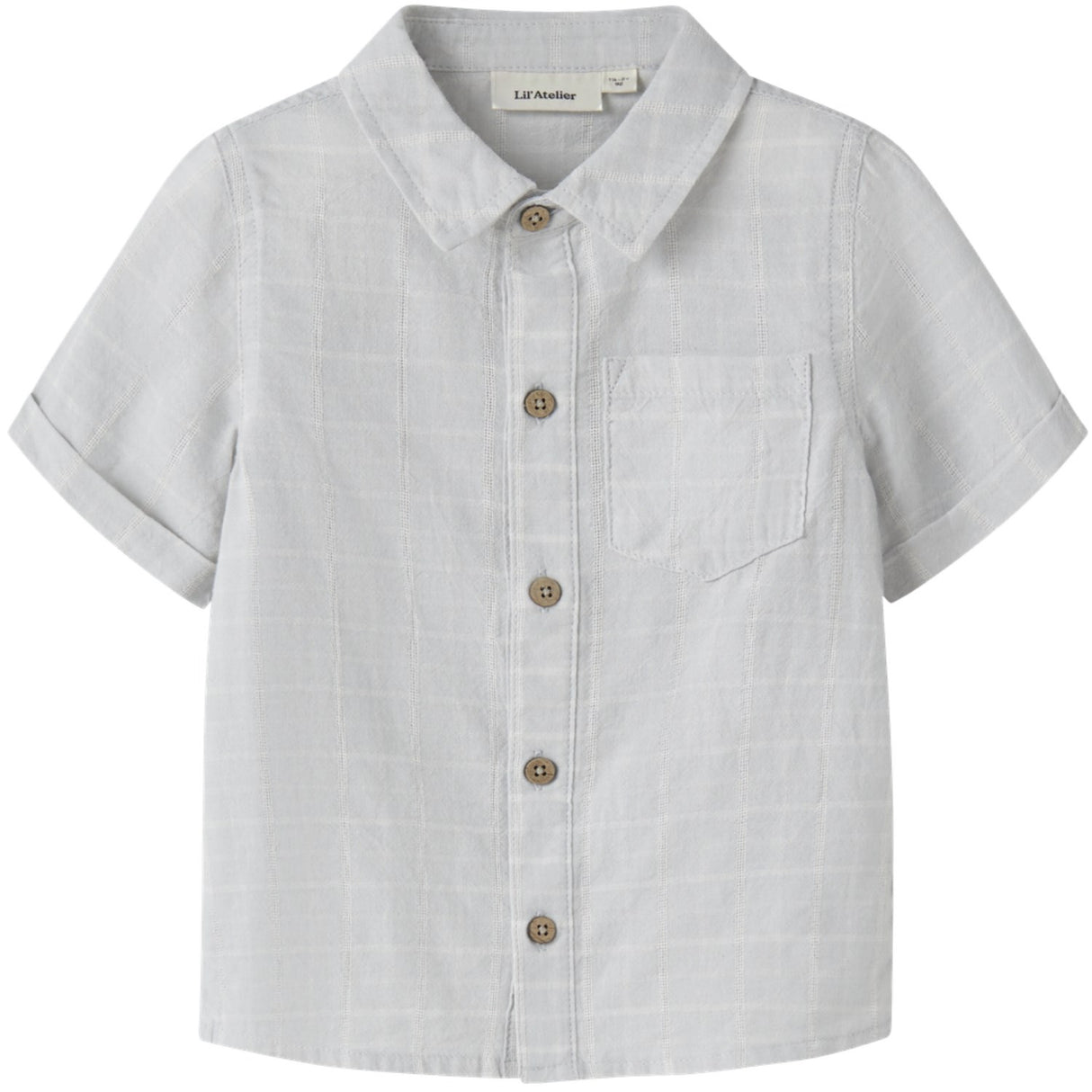 Lil'Atelier Gray Dawn Coconut Milk Nmmflorentin Ss Skjorte Lil