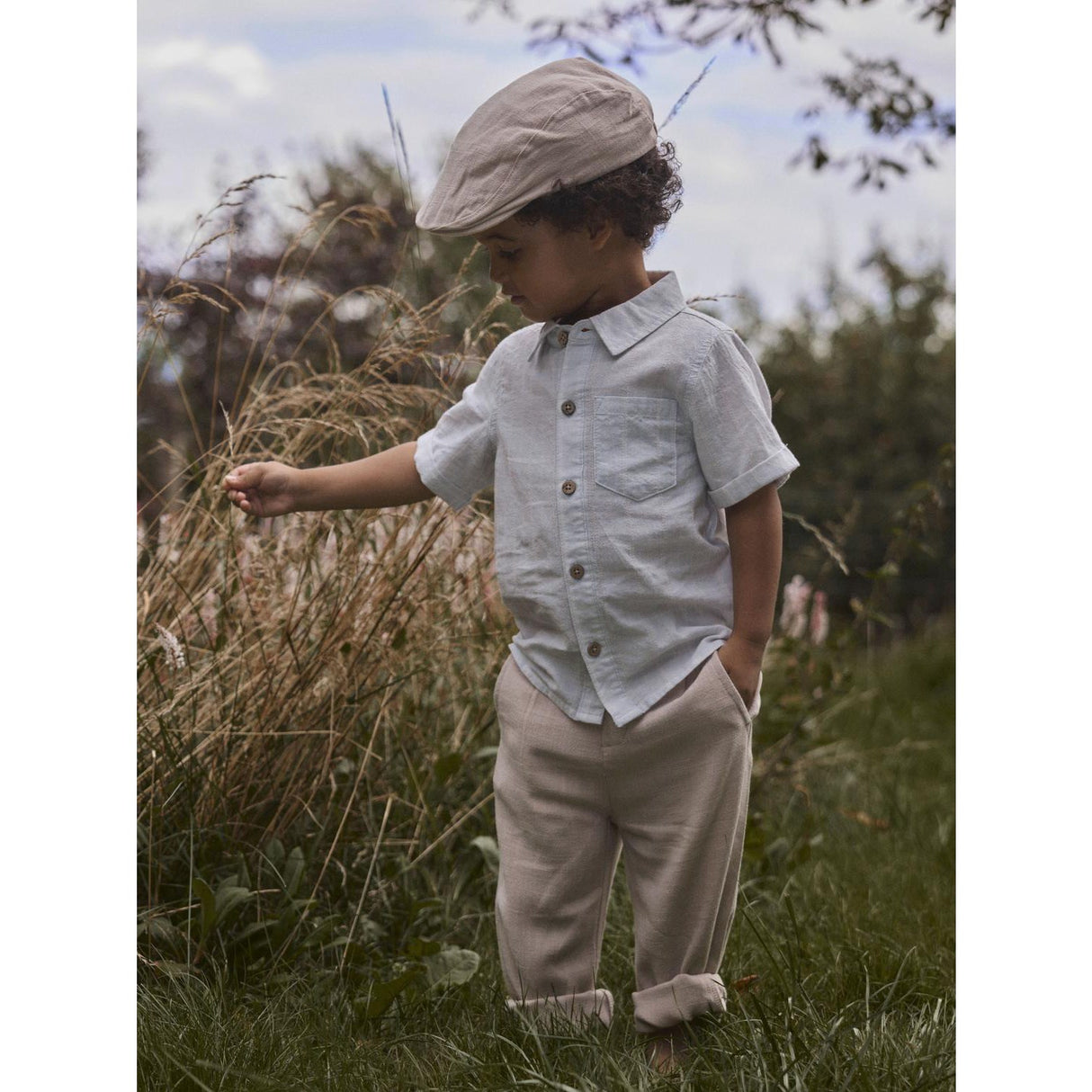 Lil'Atelier Gray Dawn Coconut Milk Nmmflorentin Ss Skjorte Lil