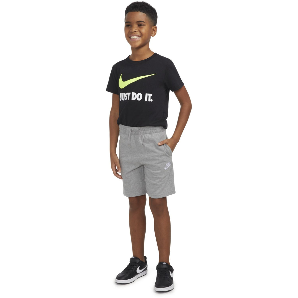 NIKE Dark Grey Heather Club Jersey Shorts