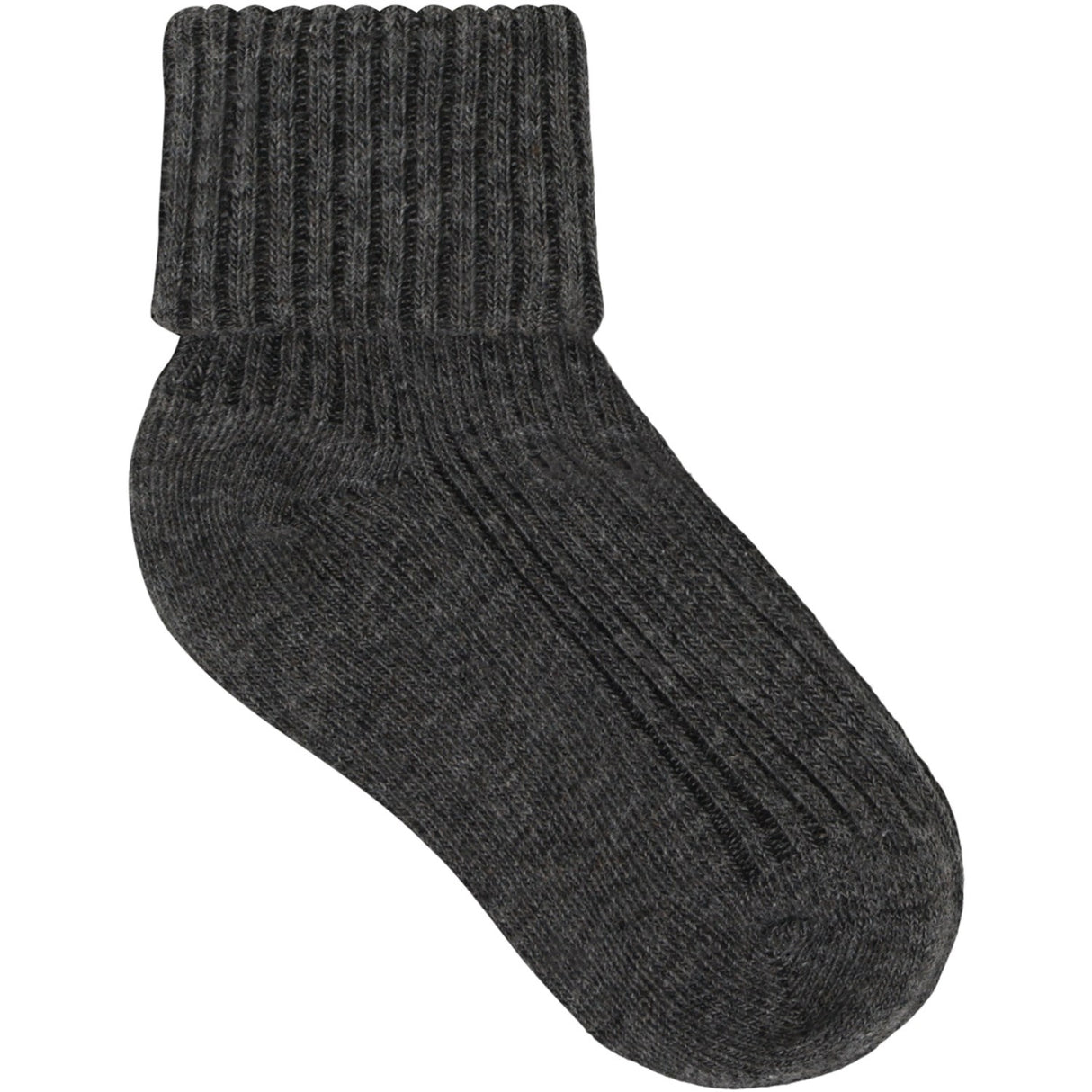 Minymo Light Grey Melange Baby 2X2 Rib Strømpe 3-Pakning