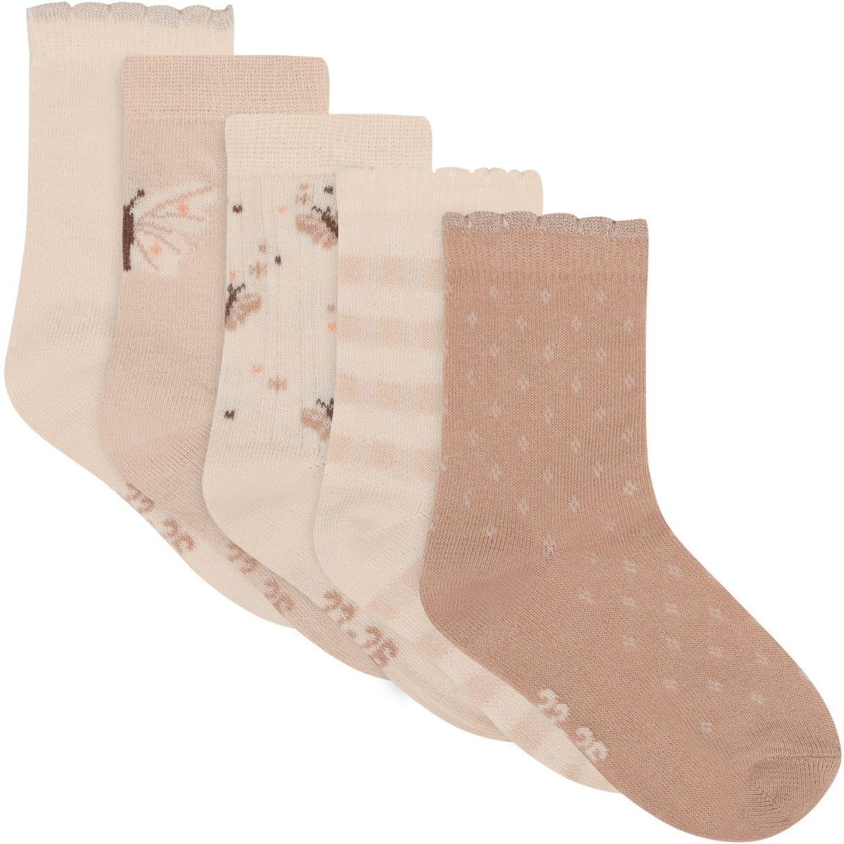 Minymo Rugby Tan Strømper M/ Pattern 5-Pack