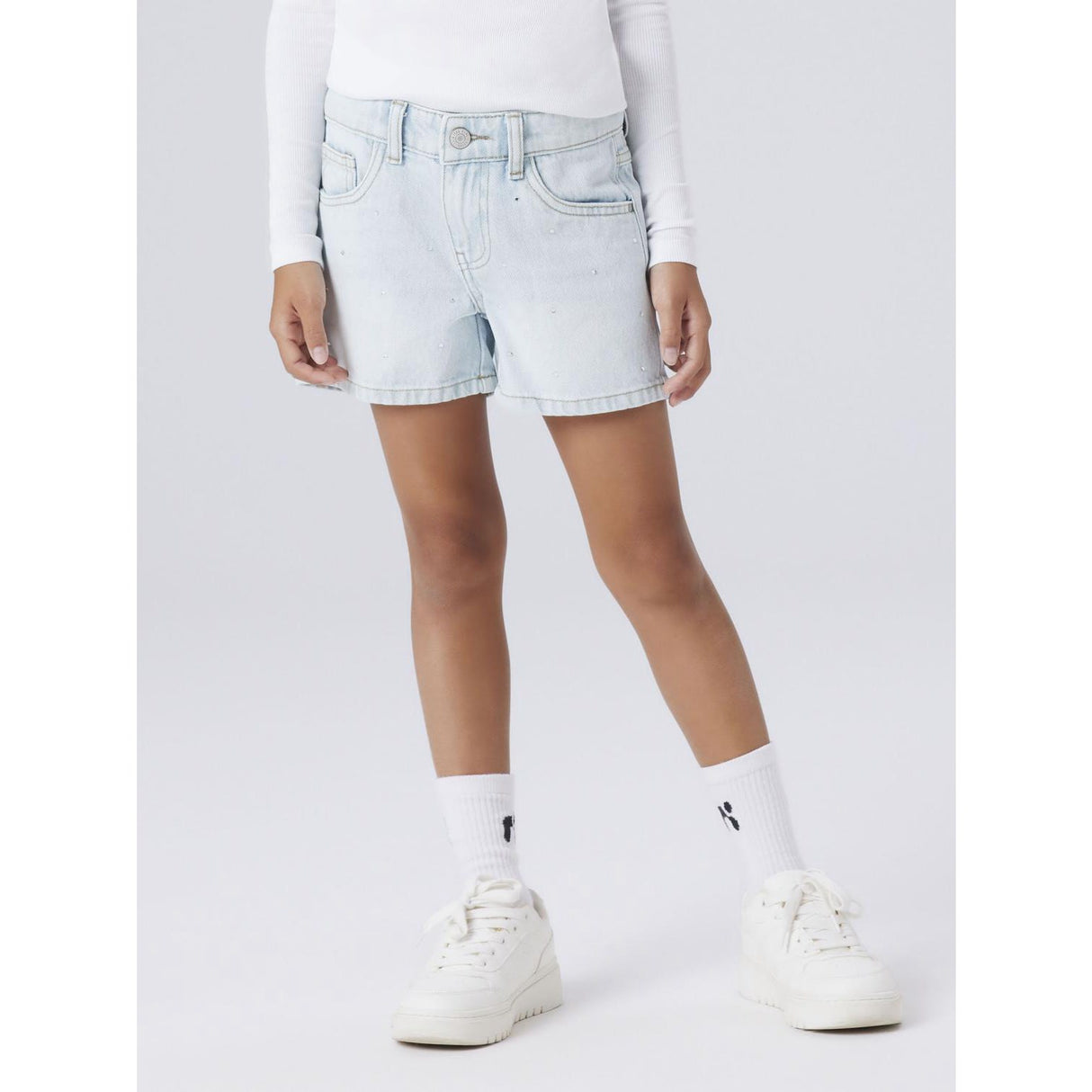 Name It Light Blue Denim Nkfrose Rhine Dnm Shorts 6042-Ac Noos