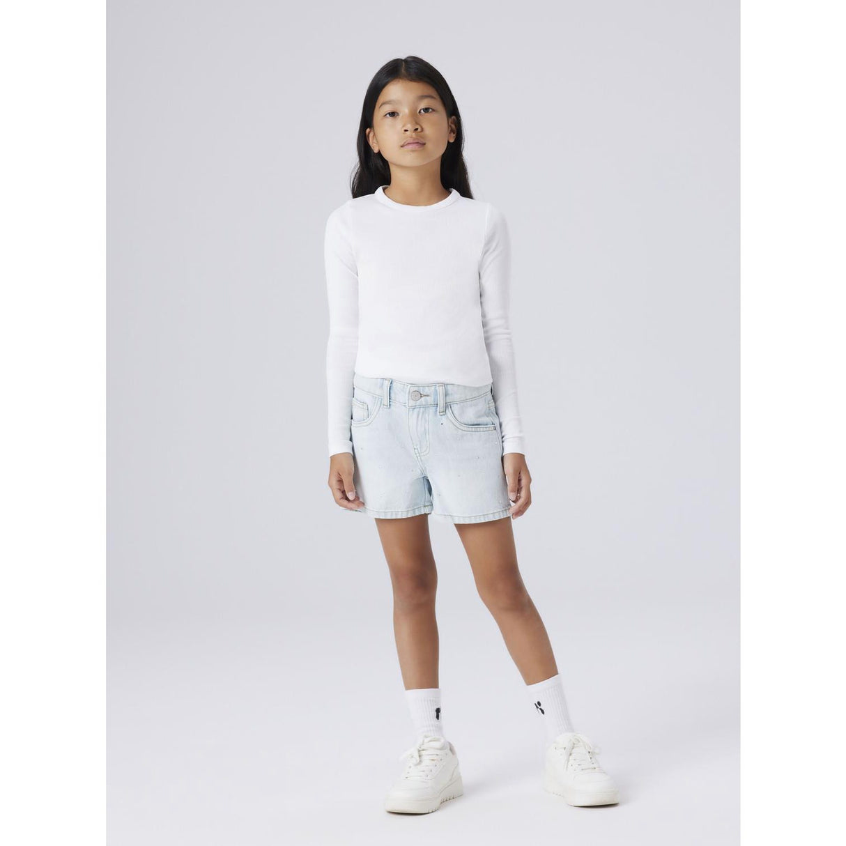 Name It Light Blue Denim Nkfrose Rhine Dnm Shorts 6042-Ac Noos