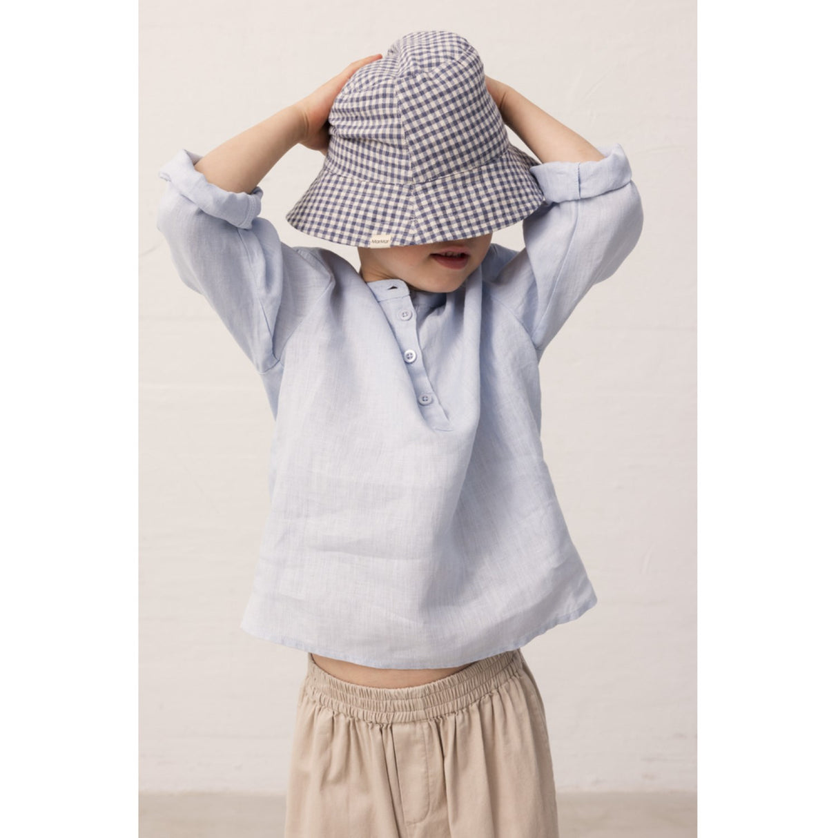 MarMar Cotton Linen Marine Check Arida Lue
