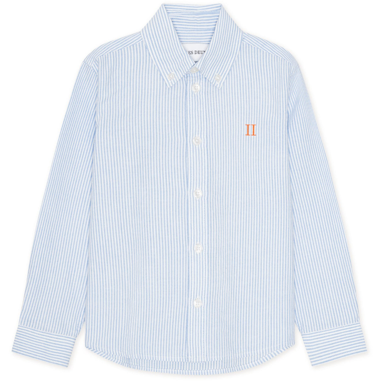 Les Deux Kids Light Blue/White Konrad Contrast Oxford Skjorte
