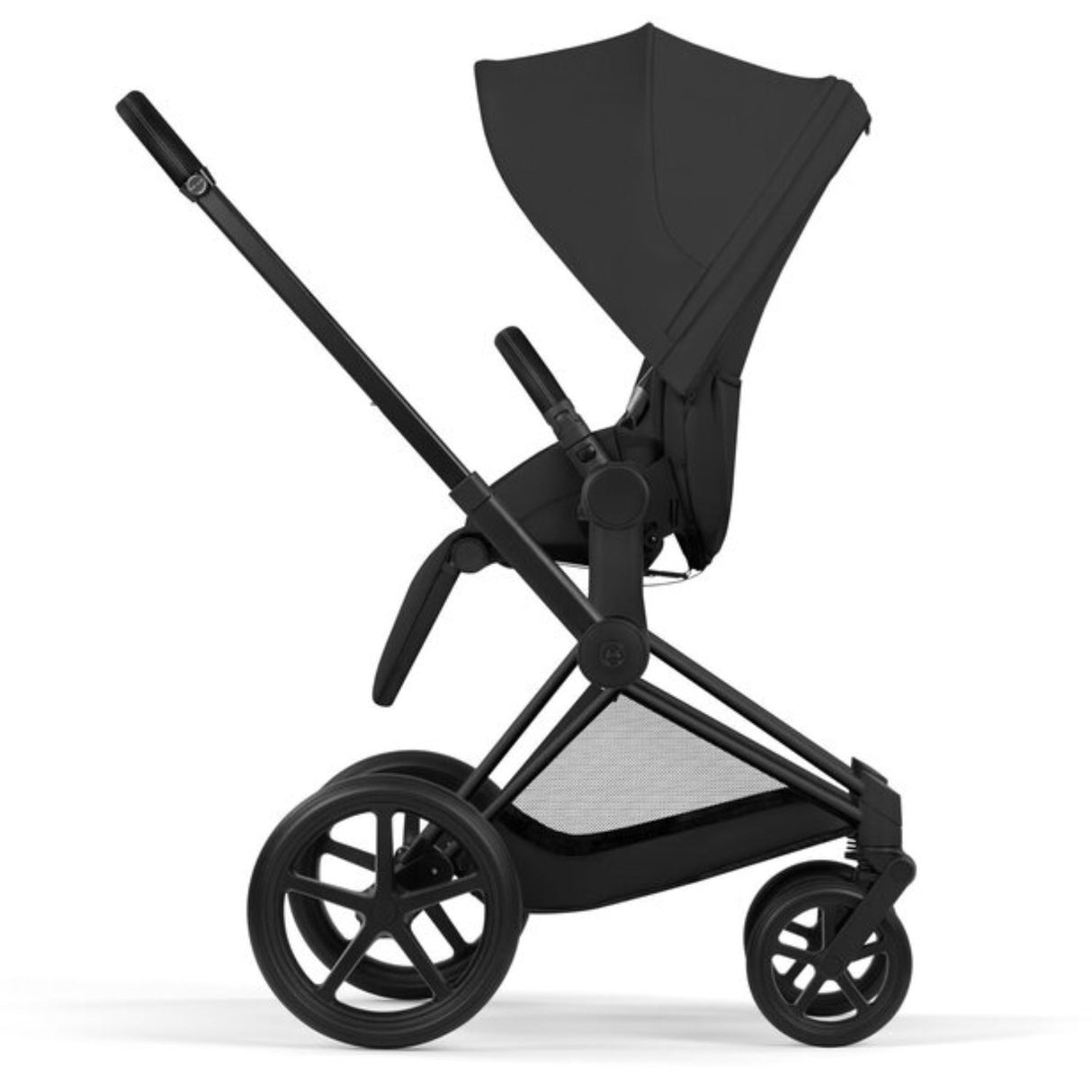 Cybex Sepia Black/Black Priam Comfort Matt Black Inklusiv Foldbar Liggedel