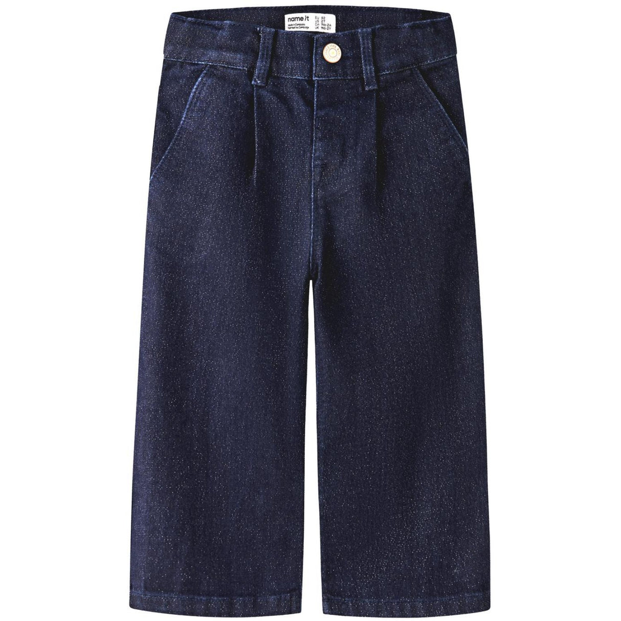 Name It Dark Blue Denim Nmfrose Wide Glitter Jeans 1208-Lu