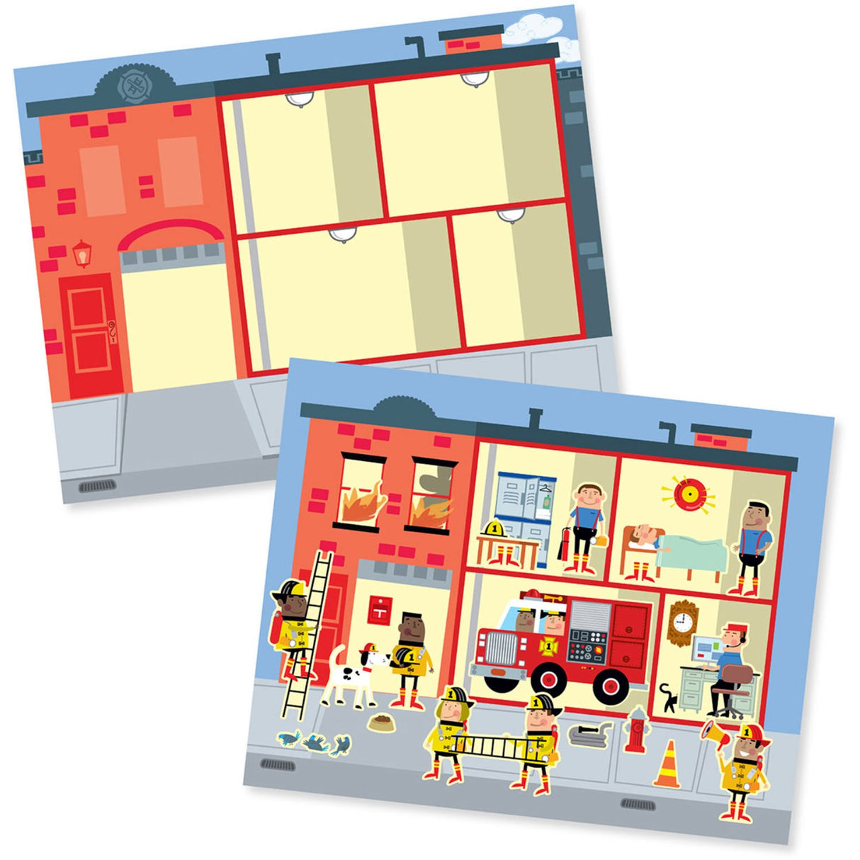 Melissa & Doug Multifarvet Reusable Sticker Pad My Town