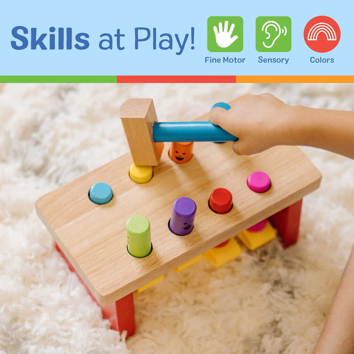 Melissa & Doug Multifarvet Hammerbænk Deluxe