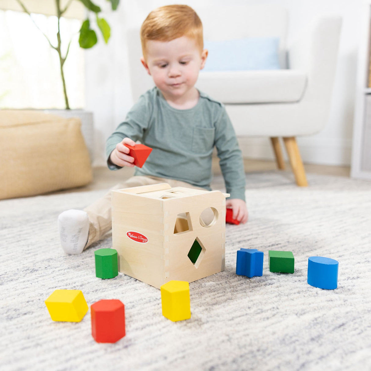 Melissa & Doug Multifarvet Sorteringskasse Kube Tre