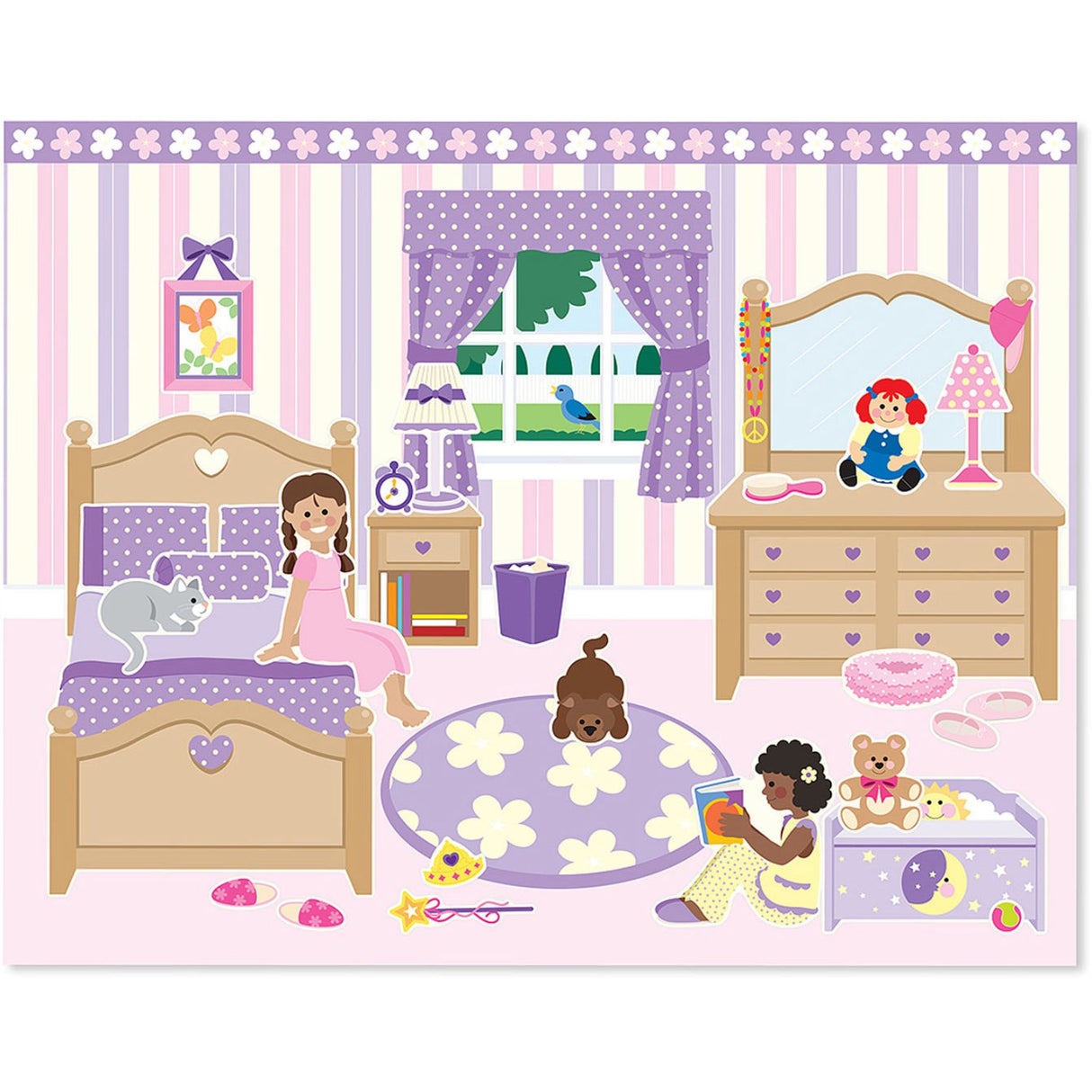 Melissa & Doug Multifarvet Reusable Sticker Pad Play House!