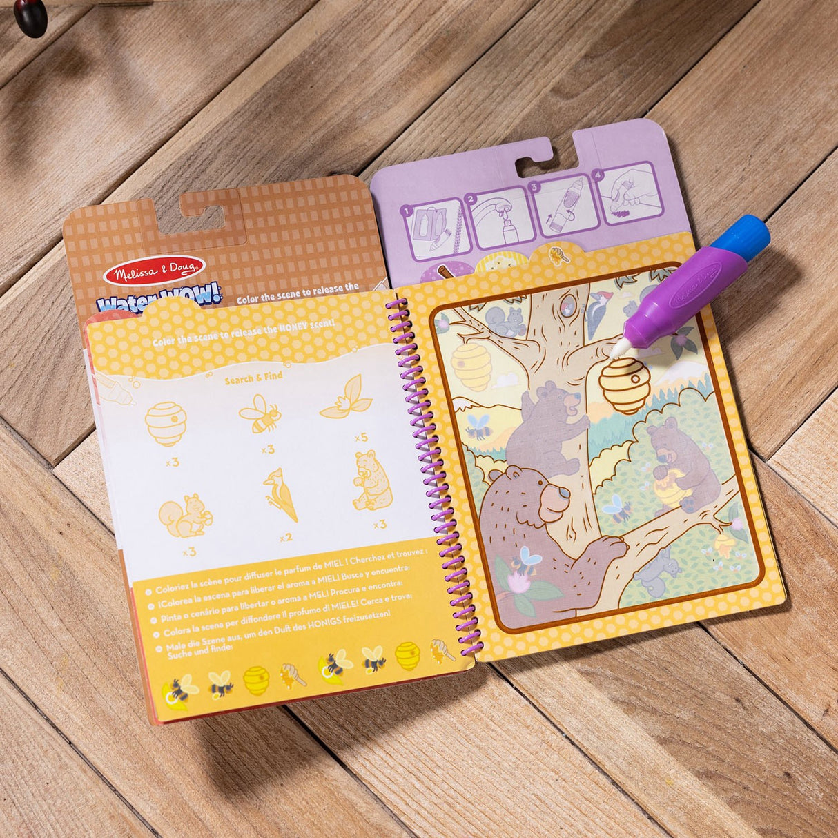 Melissa & Doug Lilla Farge Bok "Water Wow!" Snackdufte