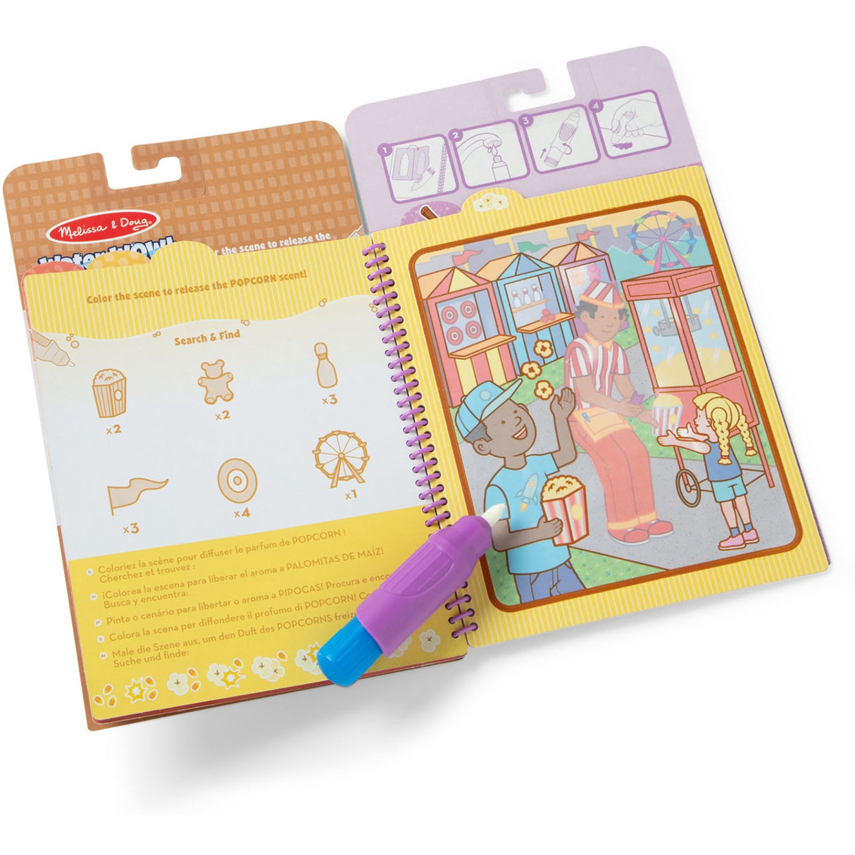 Melissa & Doug Lilla Farge Bok "Water Wow!" Snackdufte
