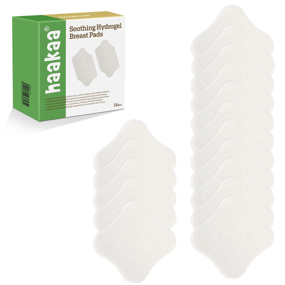 Haakaa Beroligende Hydrogel Ammepute - 16 stk.