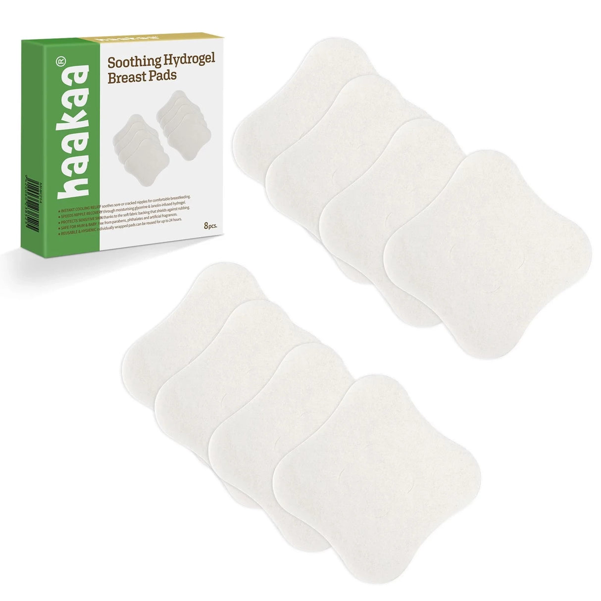 Haakaa Beroligende Hydrogel Ammebind - 8 stk