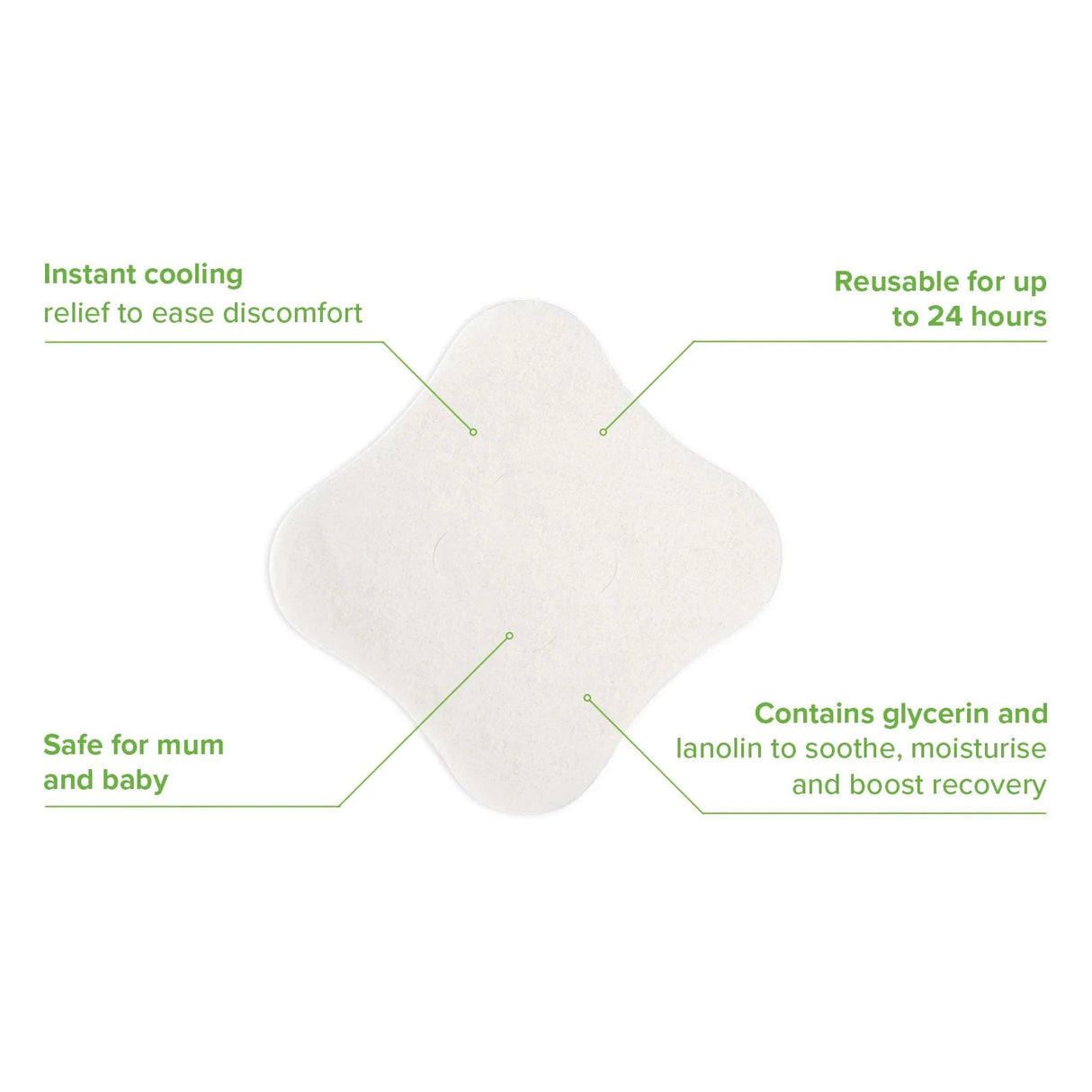 Haakaa Beroligende Hydrogel Ammebind - 8 stk