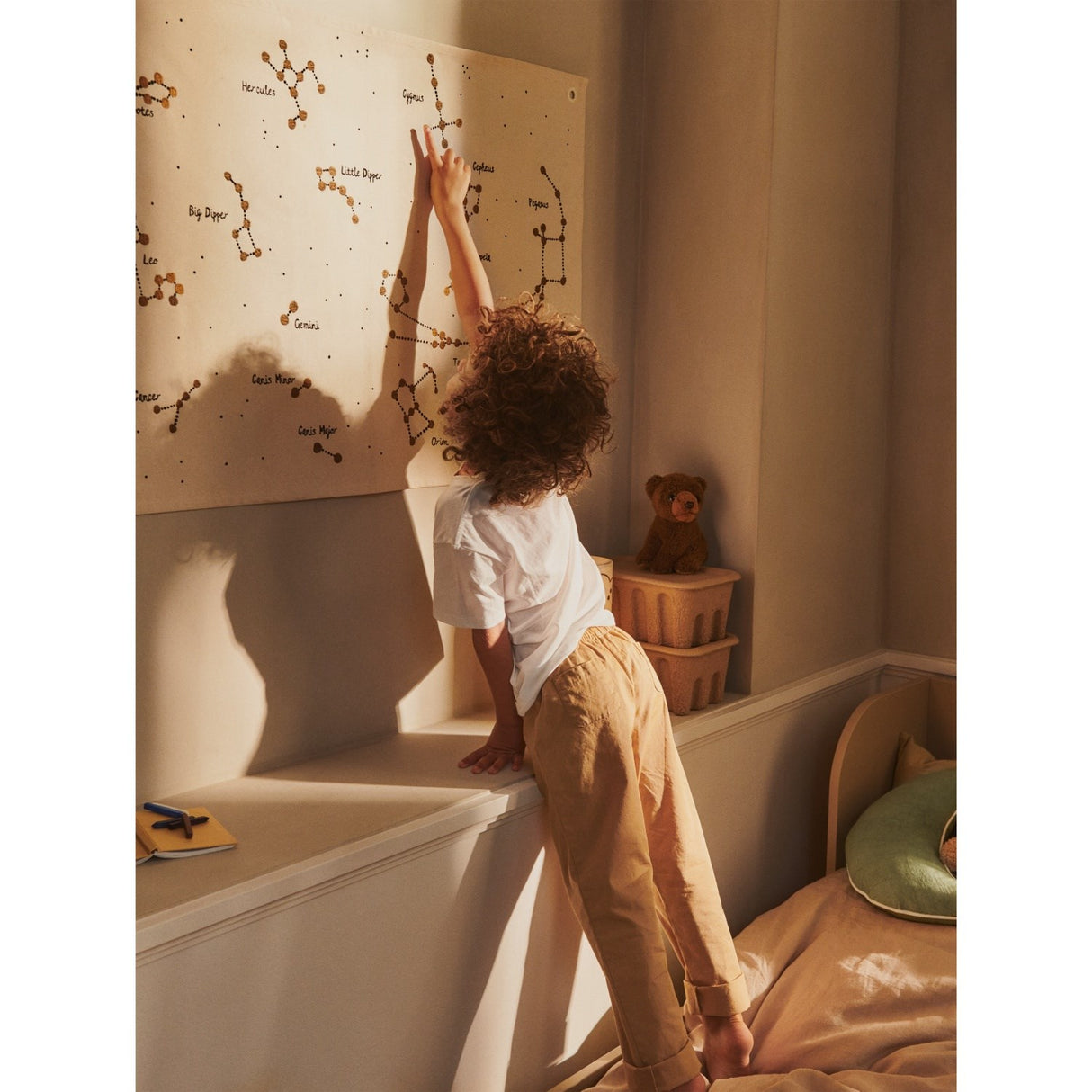 Ferm Living Undyed Constellation Tekstil Map