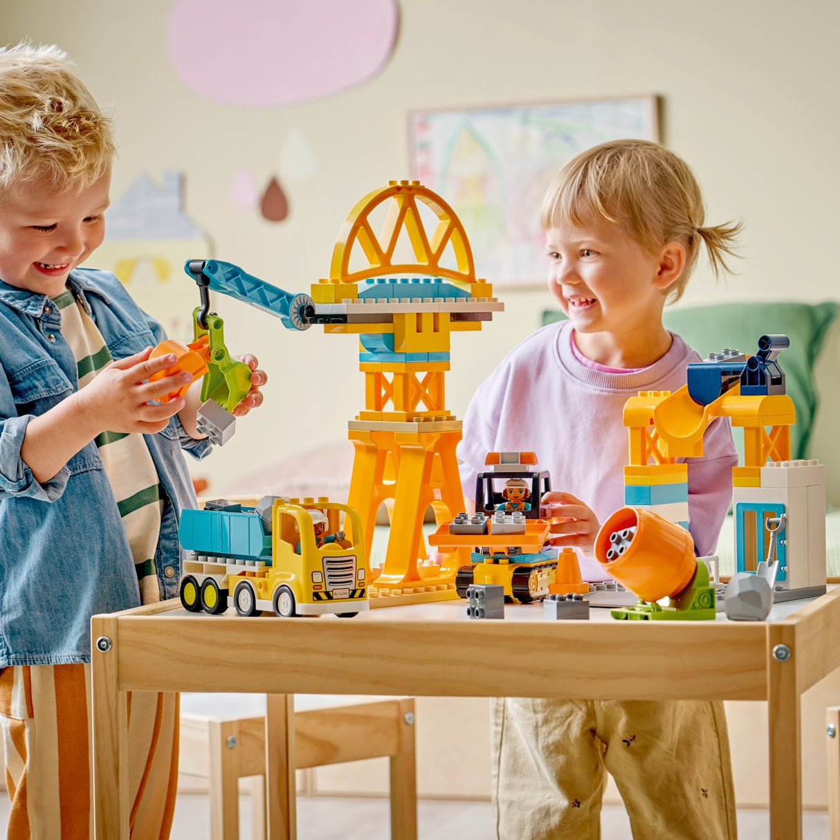 LEGO® DUPLO Town 3-i-1 Byggeplads Med Køretøjer 10476
