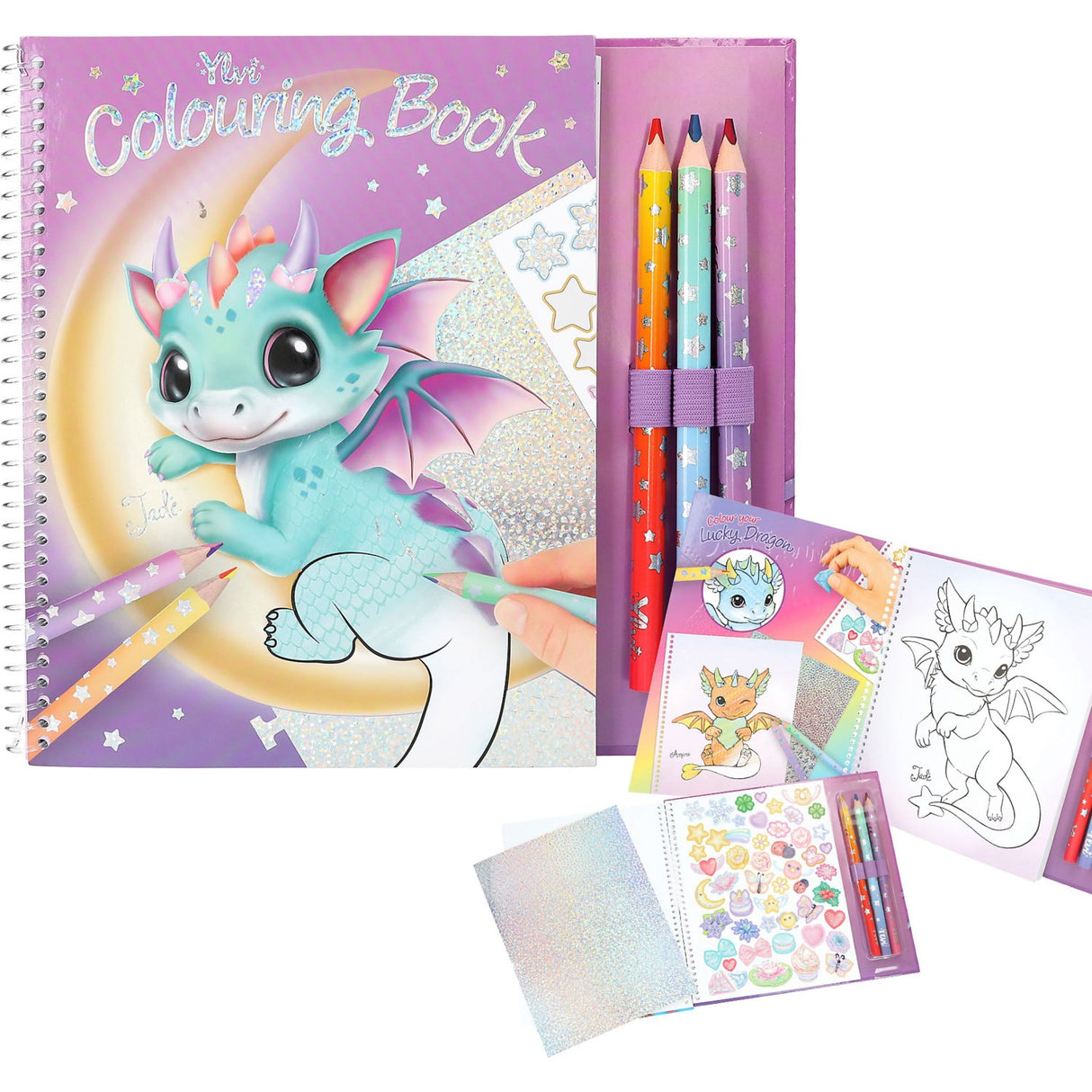 Ylvi Lucky Dragon Colouring Bok
