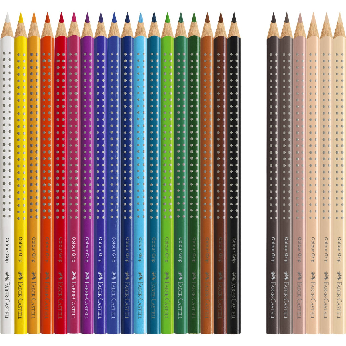 Faber-Castell Grip-fargestifter "Hudtoner" 24 pcs