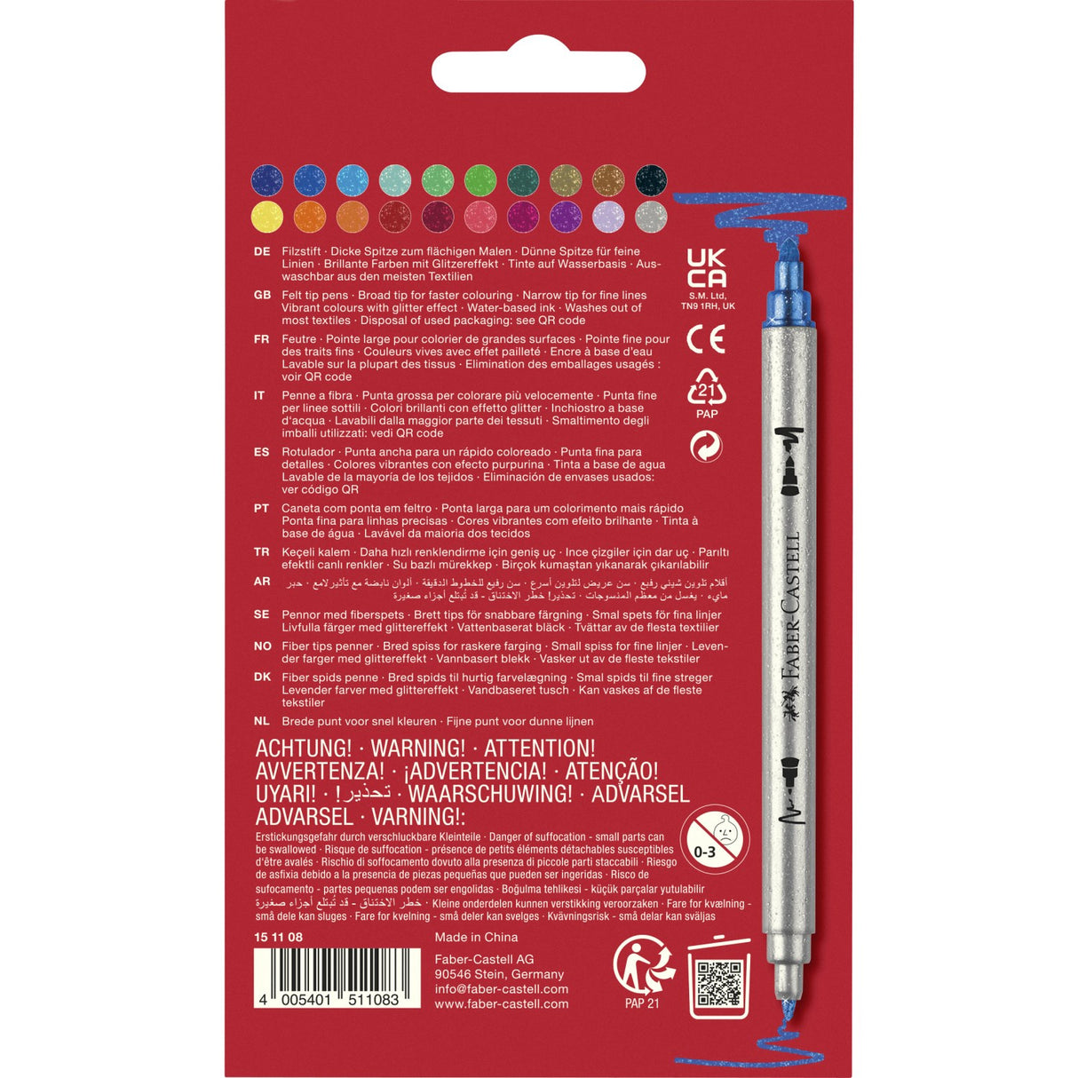 Faber-Castell markører doblet 20 stk.