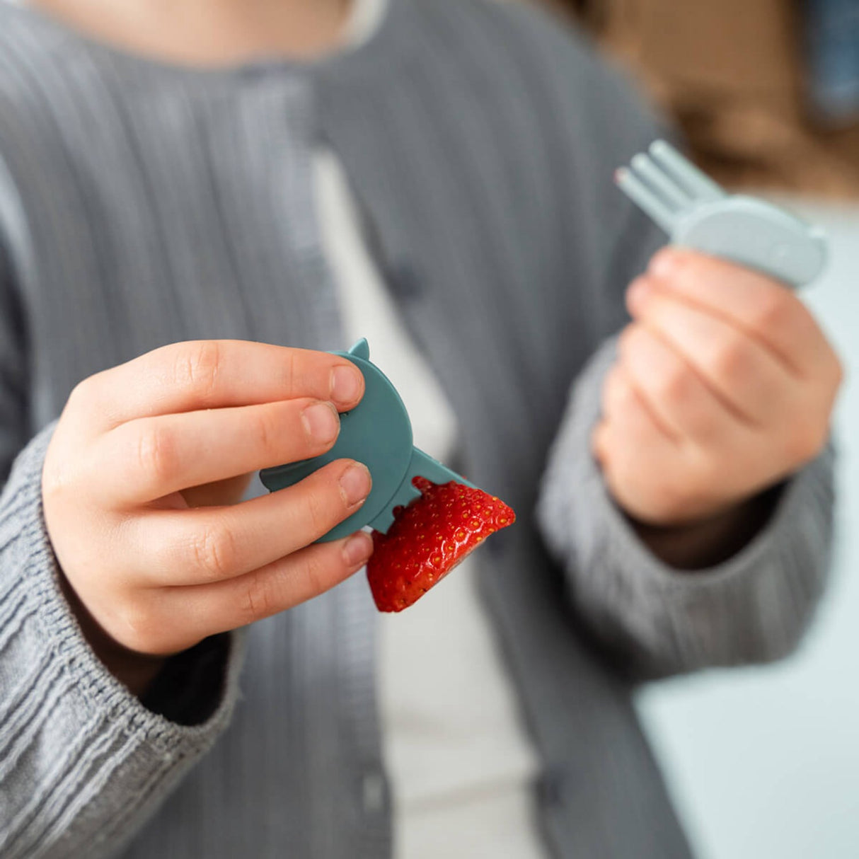 DonebyDeer Blue Tiny Farm Tiny Lunch Eske Med Snack Picks