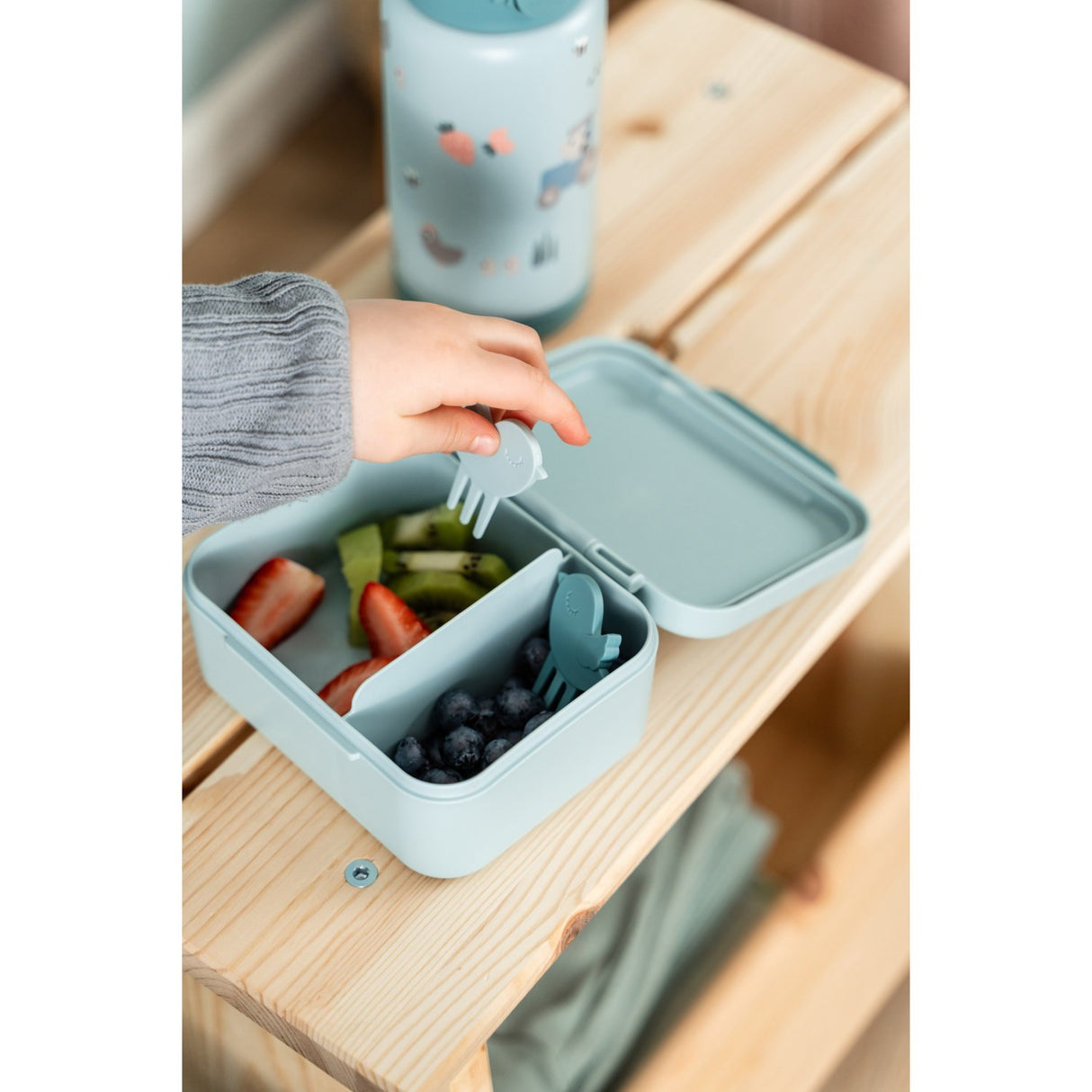 DonebyDeer Blue Tiny Farm Tiny Lunch Eske Med Snack Picks