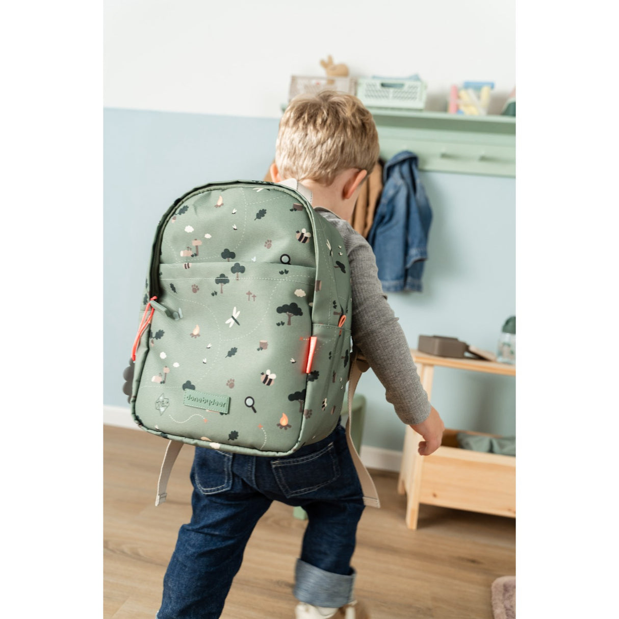 DonebyDeer Green Tiny Trails Kids Rygsekk